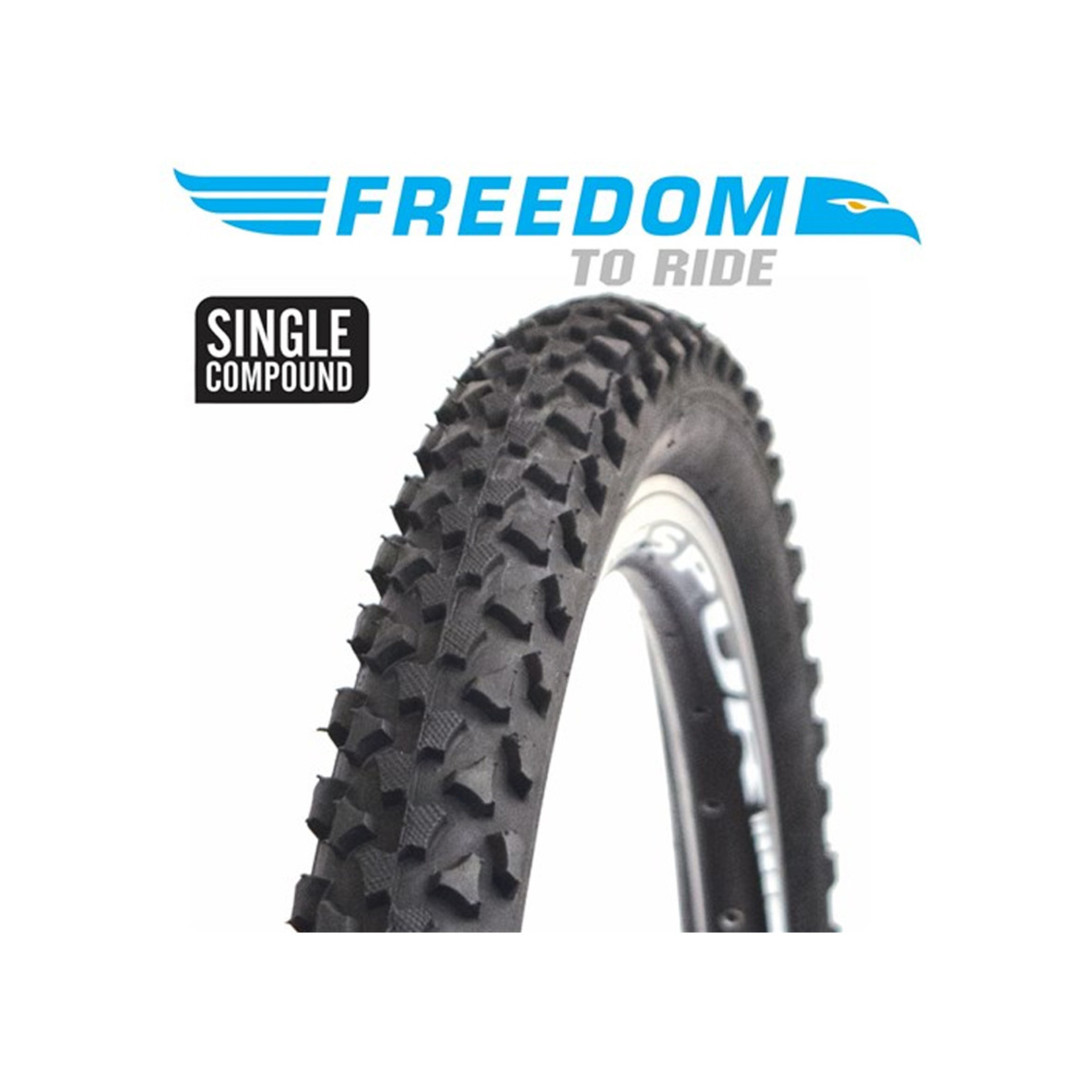 Freedom 2 X Freedom Bike Tyre - Buller - 26" X 2.0"- Single Compound (Pair)