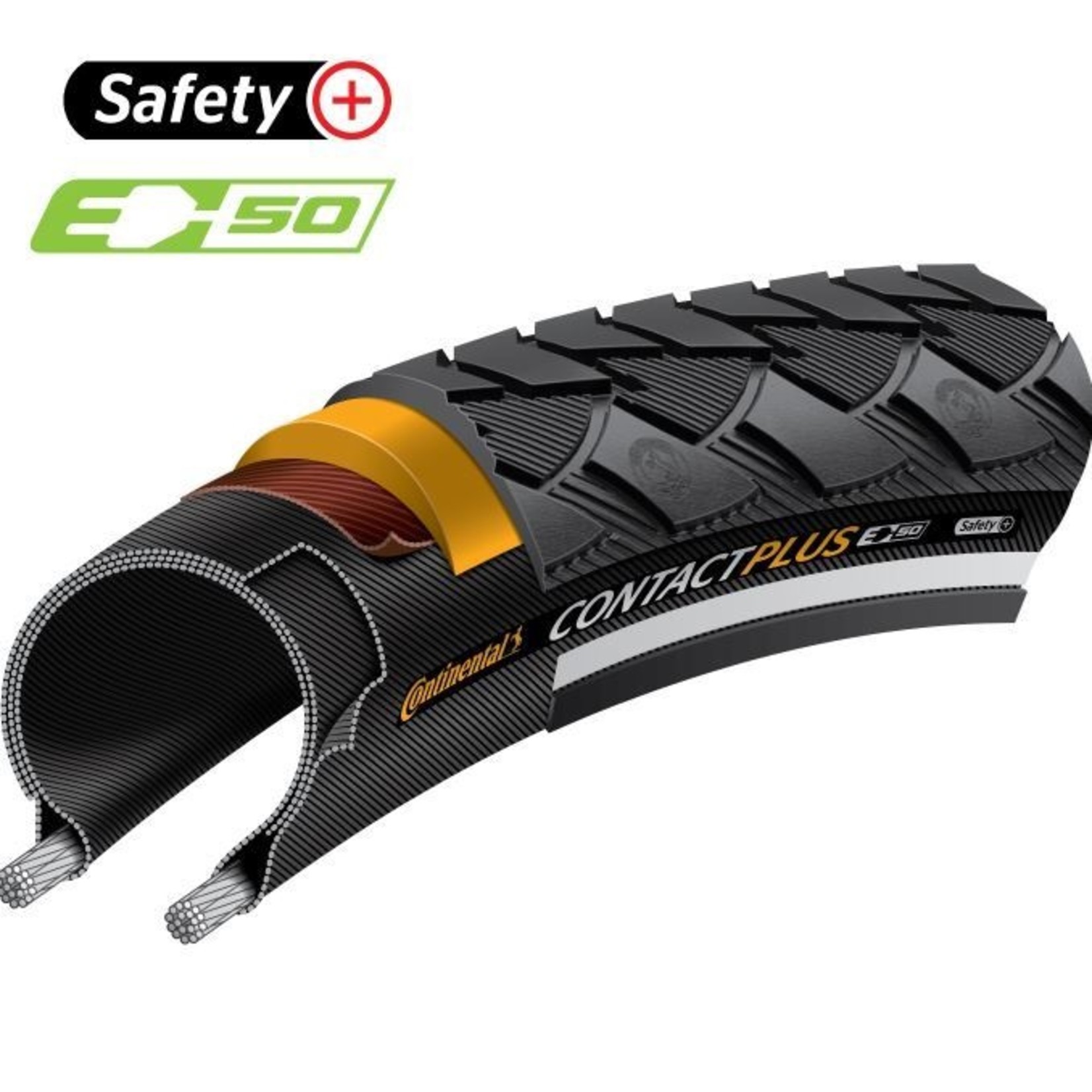 Continental 2 X Continental Contact Plus Wire Bead 700 X 35C Urban Bike Tyre