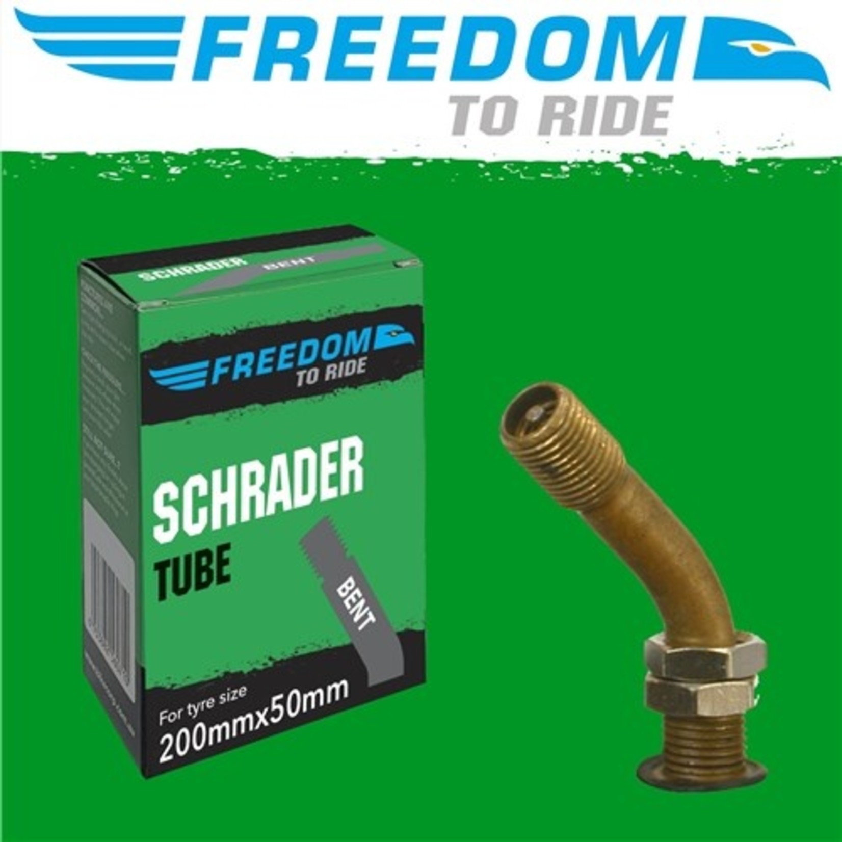 Freedom Freedom Bike Tube - 200mm X 50mm - Schrader Bent Valve - Pack of 2