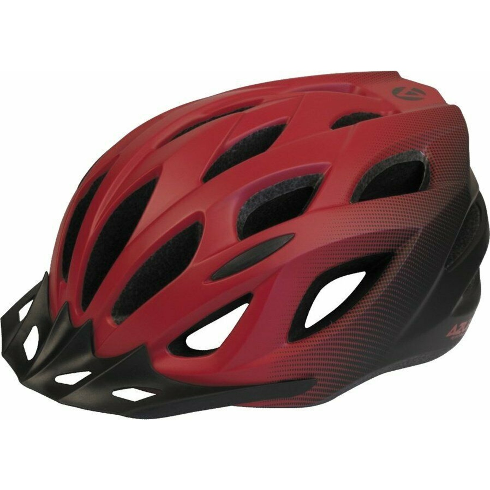 Azur Azur Bike Helmet - L61 Series - Satin Red/Black Fade Lightweight in-Mould shell