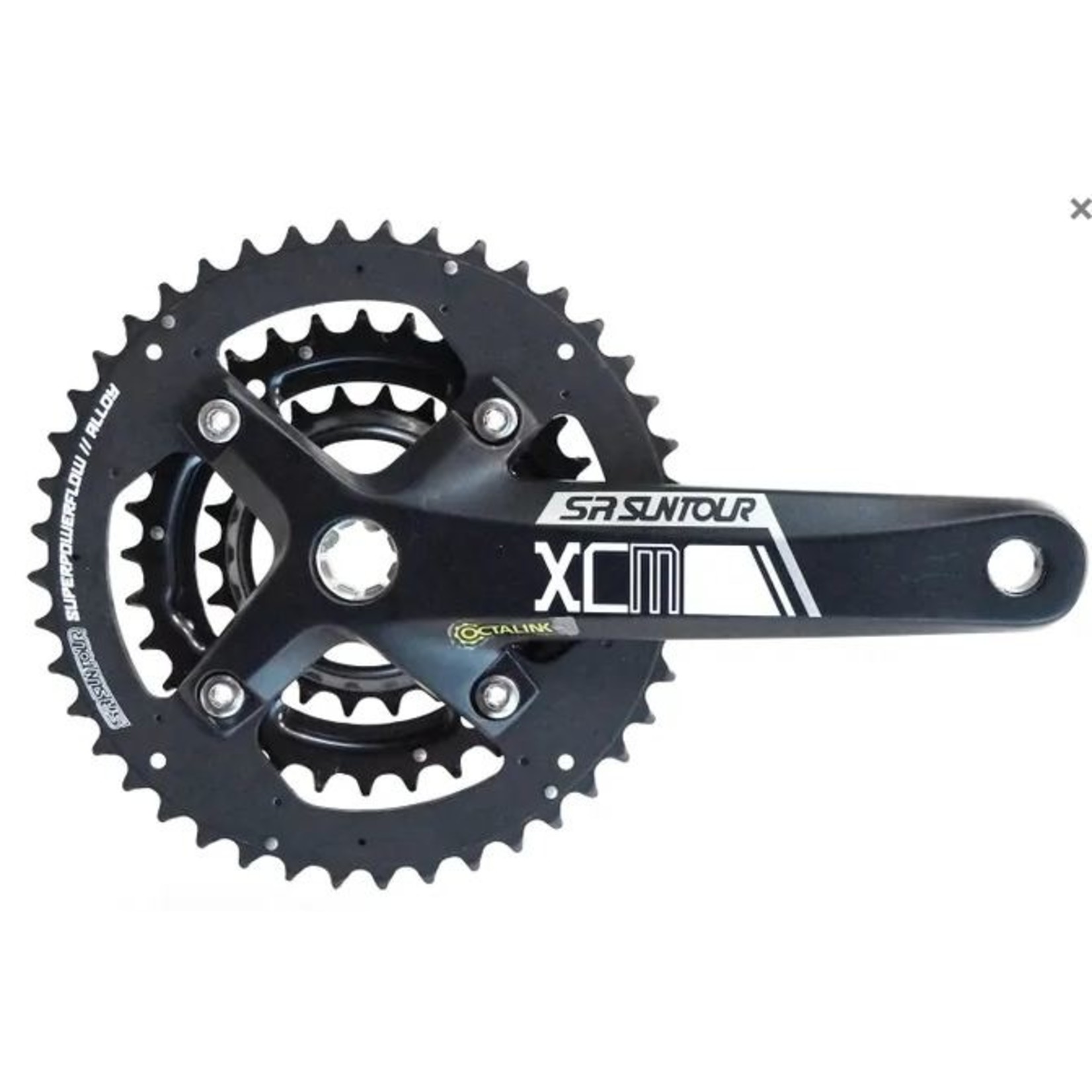 Suntour SR Suntour Bike Chainwheel Set - Xcm-T - 3X9 Speed - 170mmX48T/36T/26T - Black