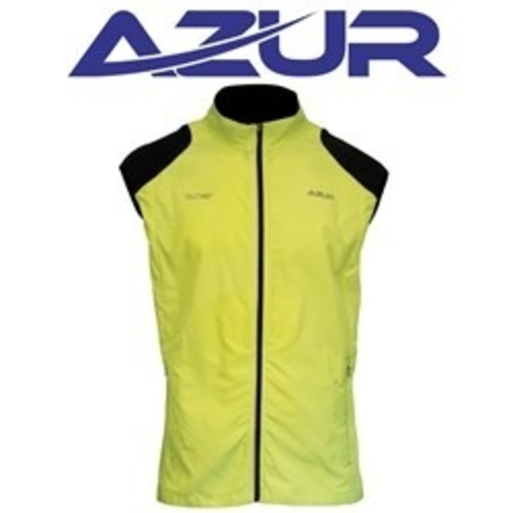 Azur Azur Buckler Soft Shell Vest Yellow Windproof Stretchable Material