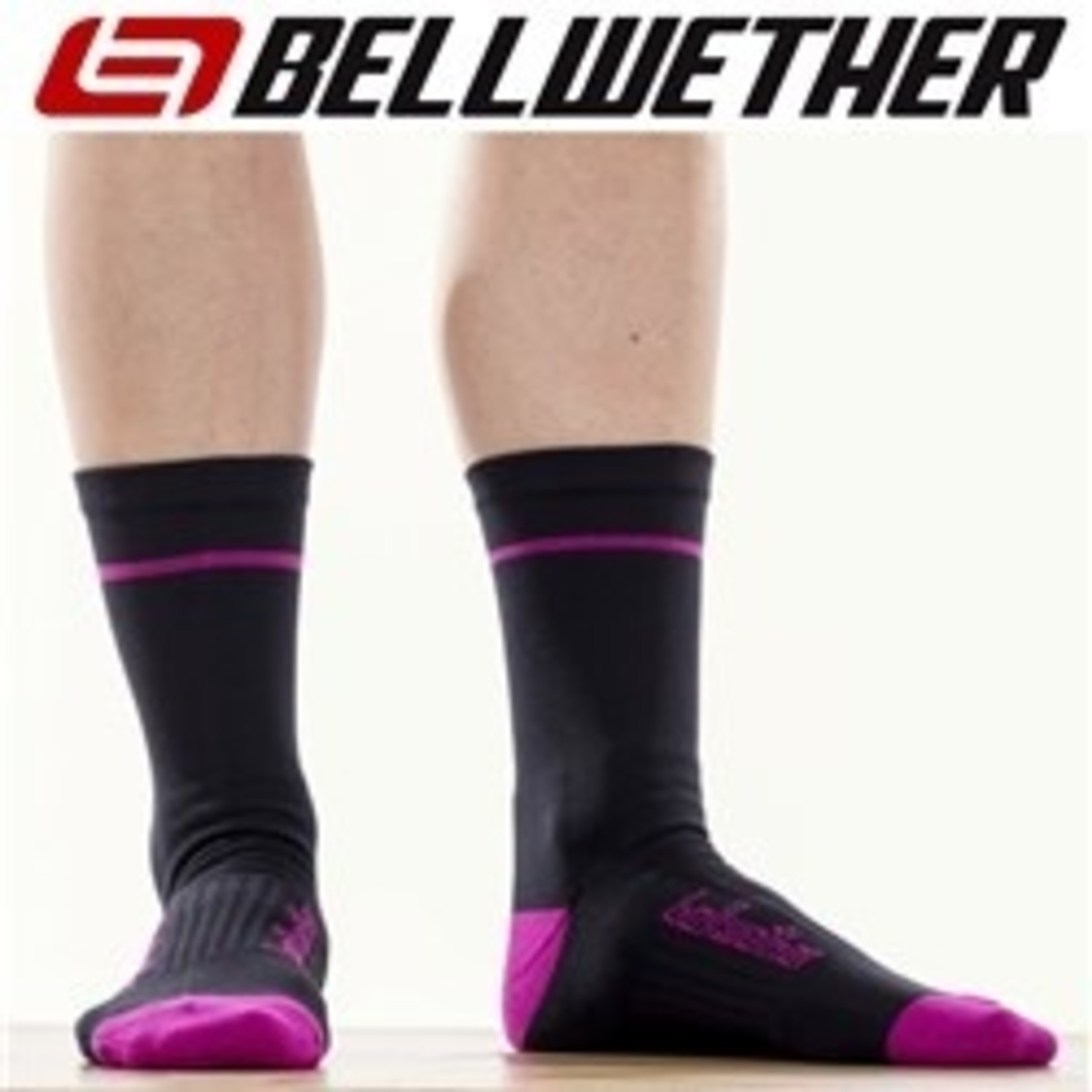 Bellwether Bellwether Cycling Sock - Optime Sock - Black/Fuchsia