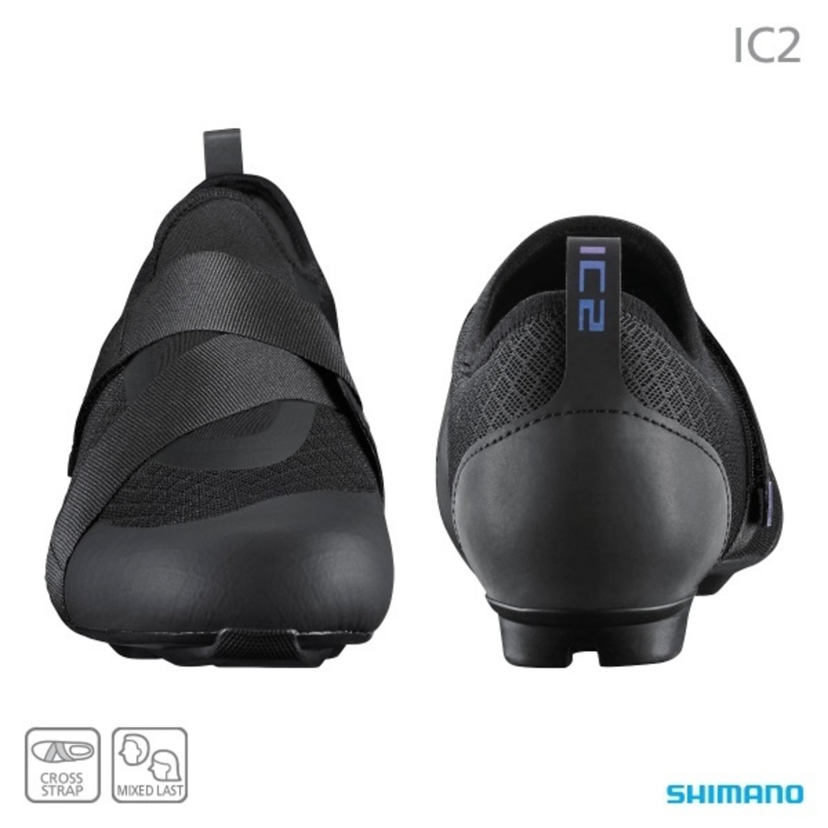 Shimano Shimano SH-IC200 Indoor Cycling Speed Shoes Stable Rubber Sole - Black
