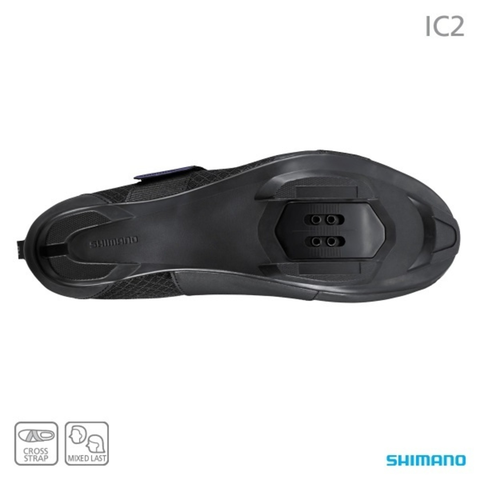 Shimano Shimano SH-IC200 Indoor Cycling Speed Shoes Stable Rubber Sole - Black