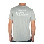 Monkey See MonkeySee Men's Born To Cycle T-Shirt - Grey- Material :100% Organic Cotton
