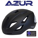 Azur Azur Bike Helmet - RX1 Road - Black/Silver Reflective Lightweight In-Mould Shell
