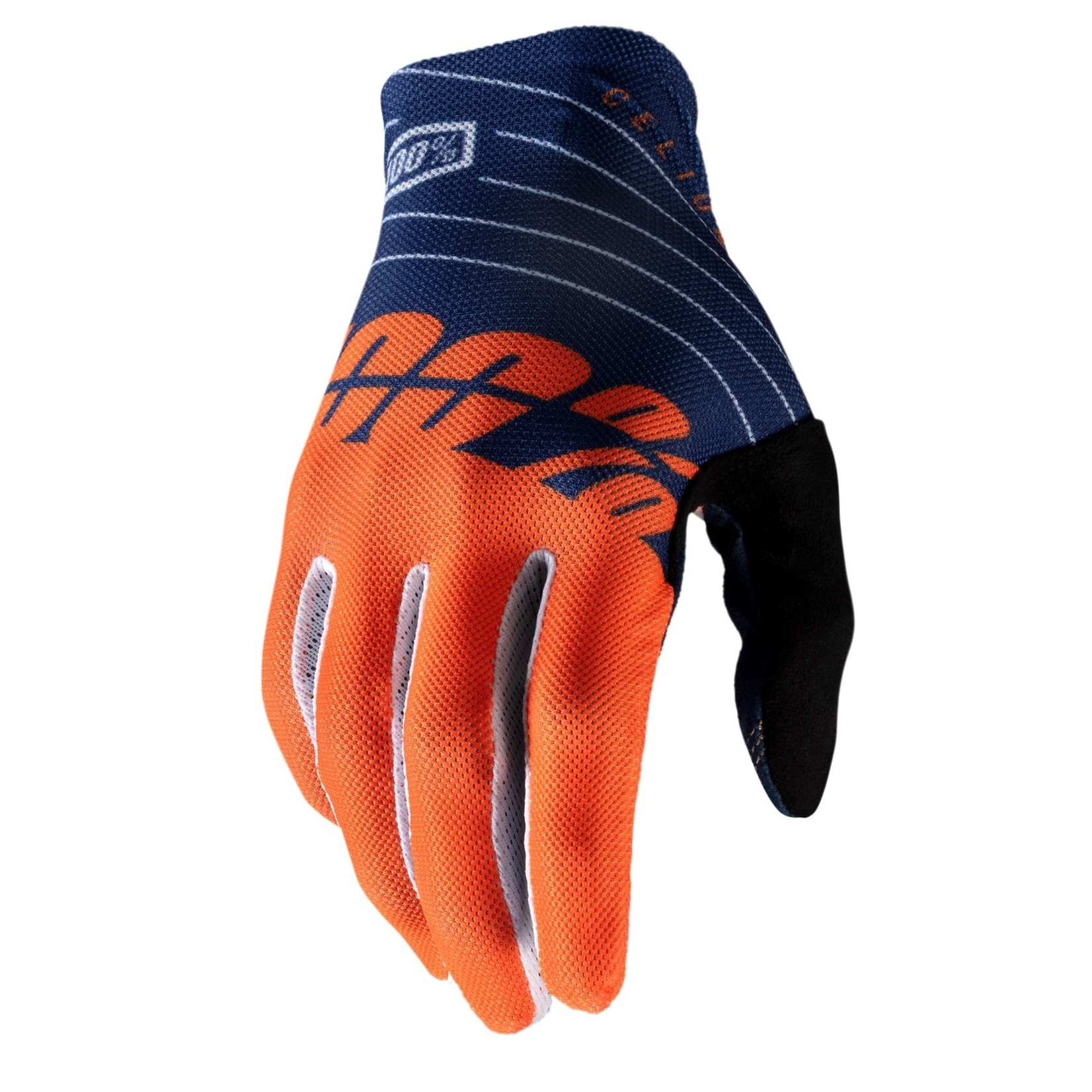 100% CELIUM Cycling Gloves - Navy/Orange