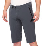 100% Celium Bike Gear Men's Lightweight Nylon/Spandex Shorts - Charcoal