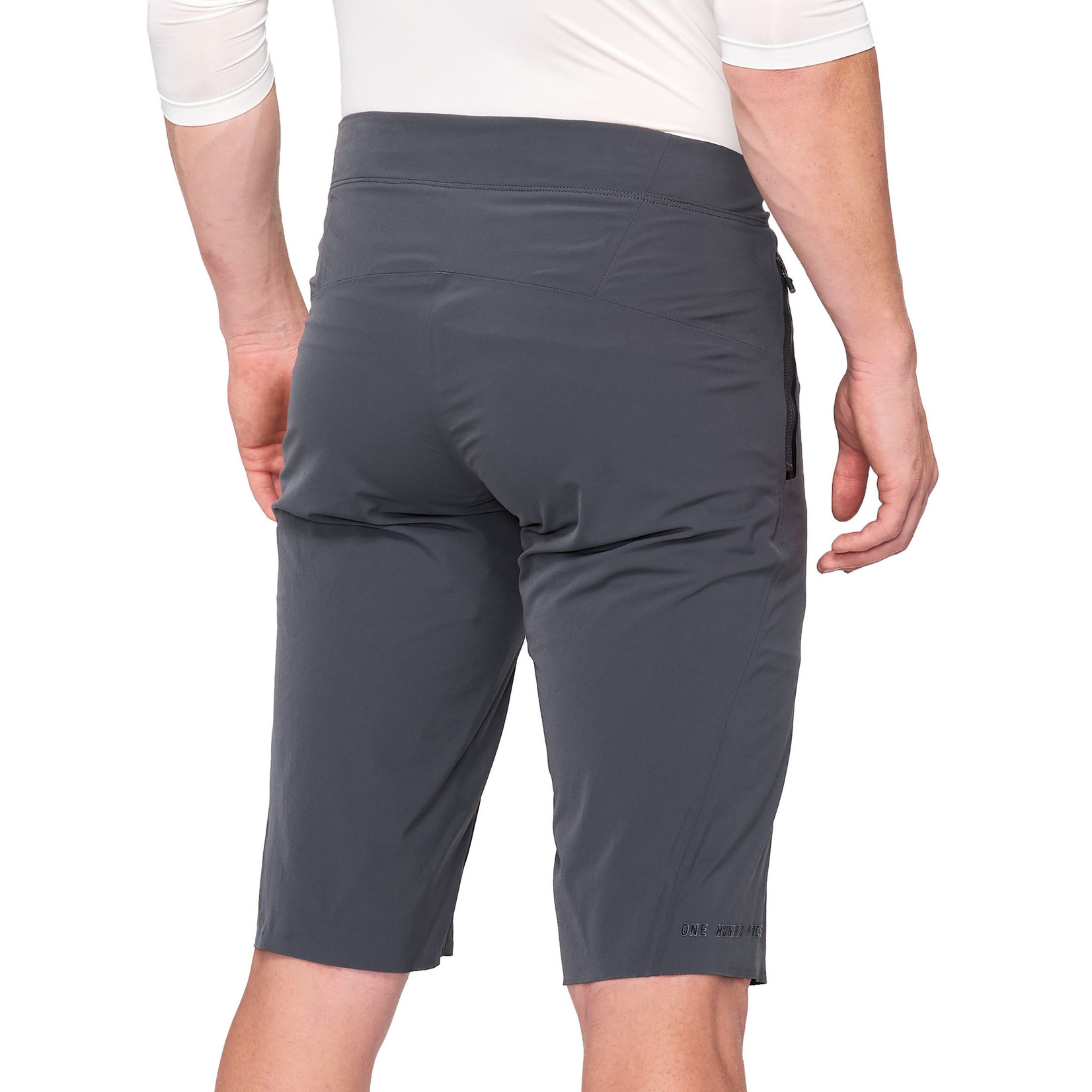 100% Celium Bike Gear Men's Lightweight Nylon/Spandex Shorts - Charcoal