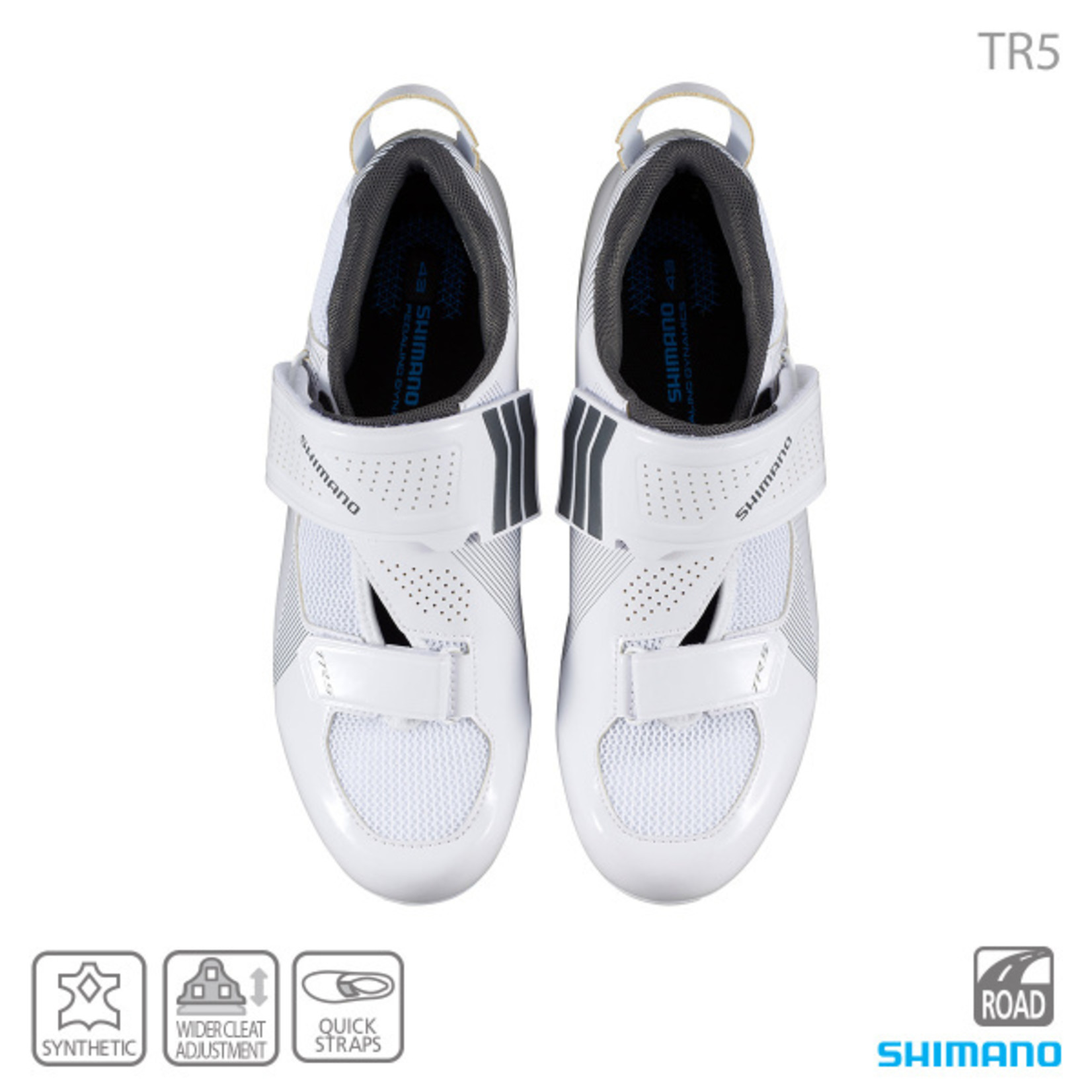 Shimano SH-TR501 Triathlon Shoes - White - St Kilda Cycles