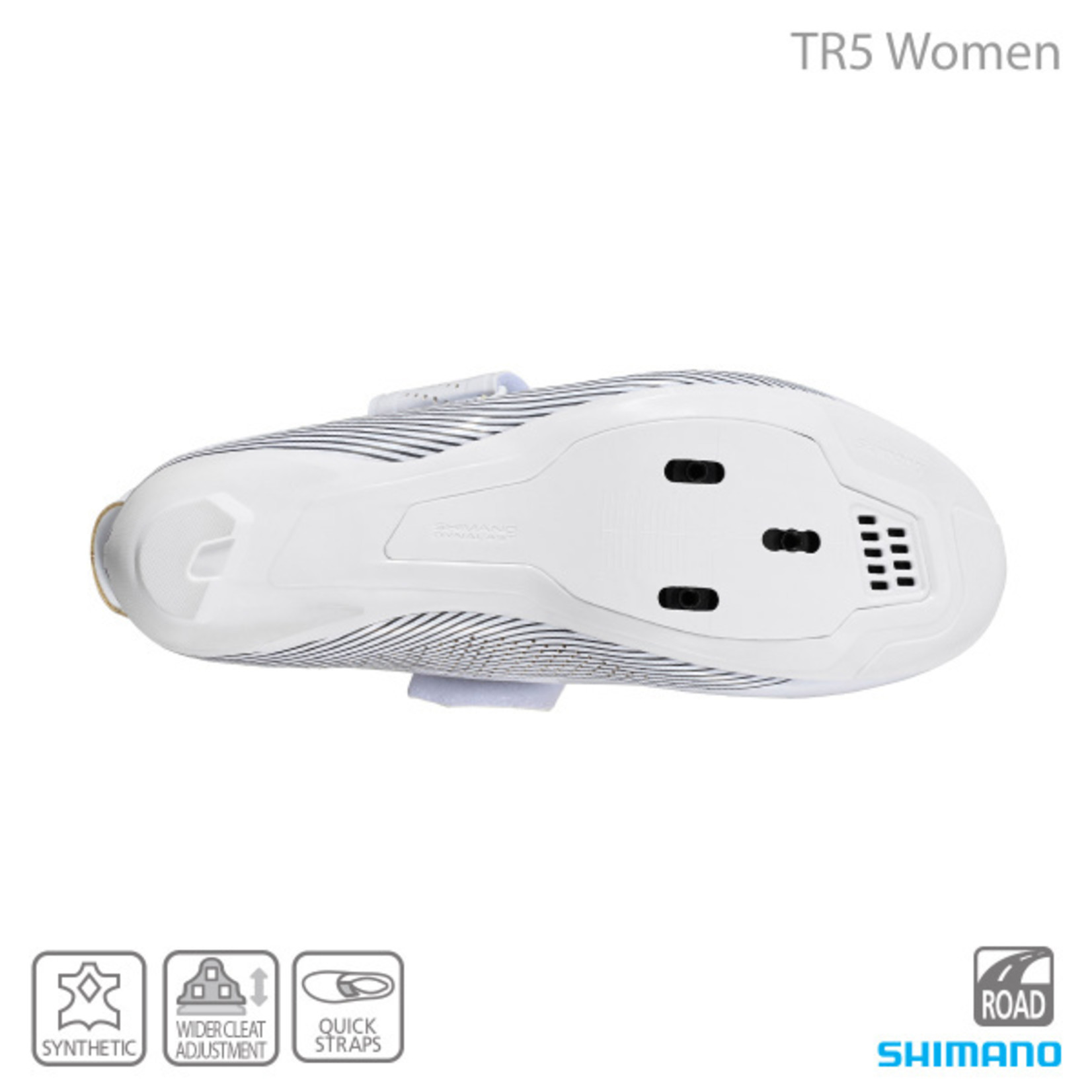 Shimano SH-TR501 Women's Triathlon Shoes - White - St Kilda Cycles