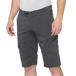 100% Ridecamp Bike Gear Men's 100% Polyester Shorts - Charcoal