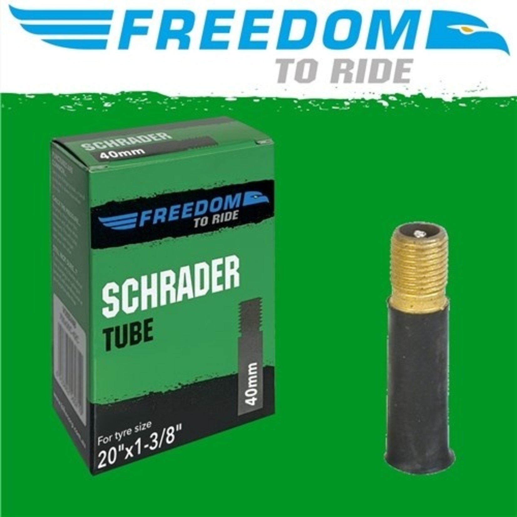 Freedom Freedom Bike Tube - 20" X 1-3/8" - Schrader Valve 40mm