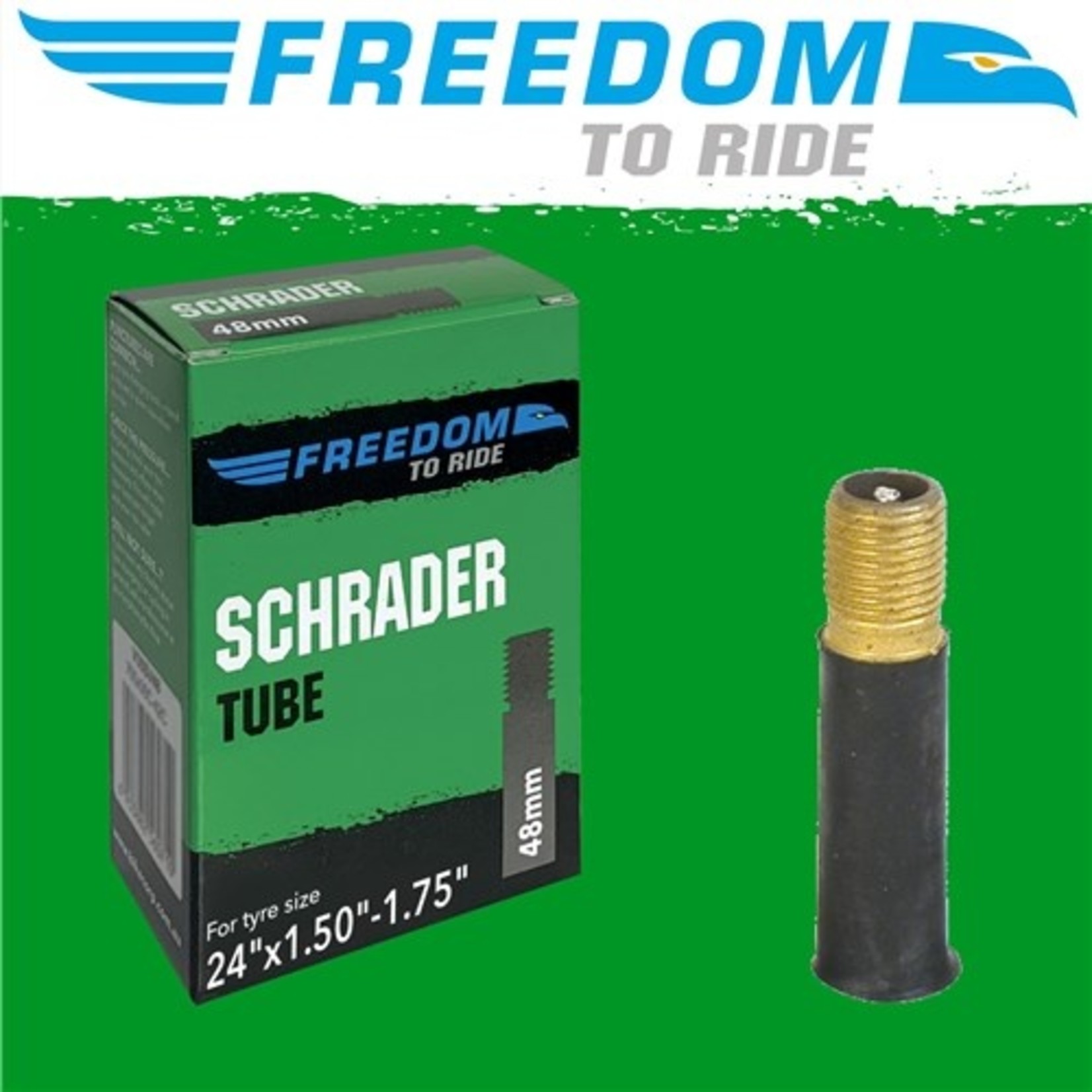 Freedom Freedom Bike Tube - 24" X 1.50-1.75" - Schrader Valve 48mm