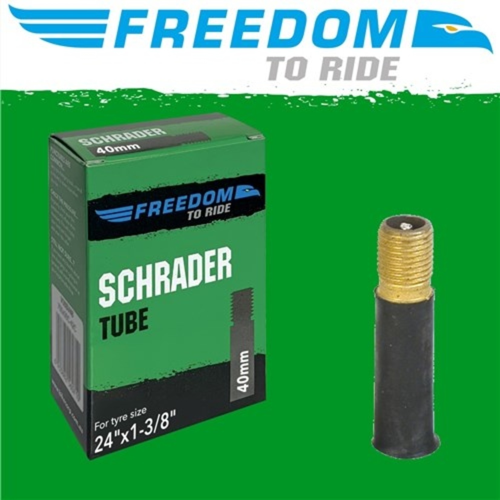 Freedom Freedom Bike Tube - 26" X 1-3/8" - Schrader Valve 40mm