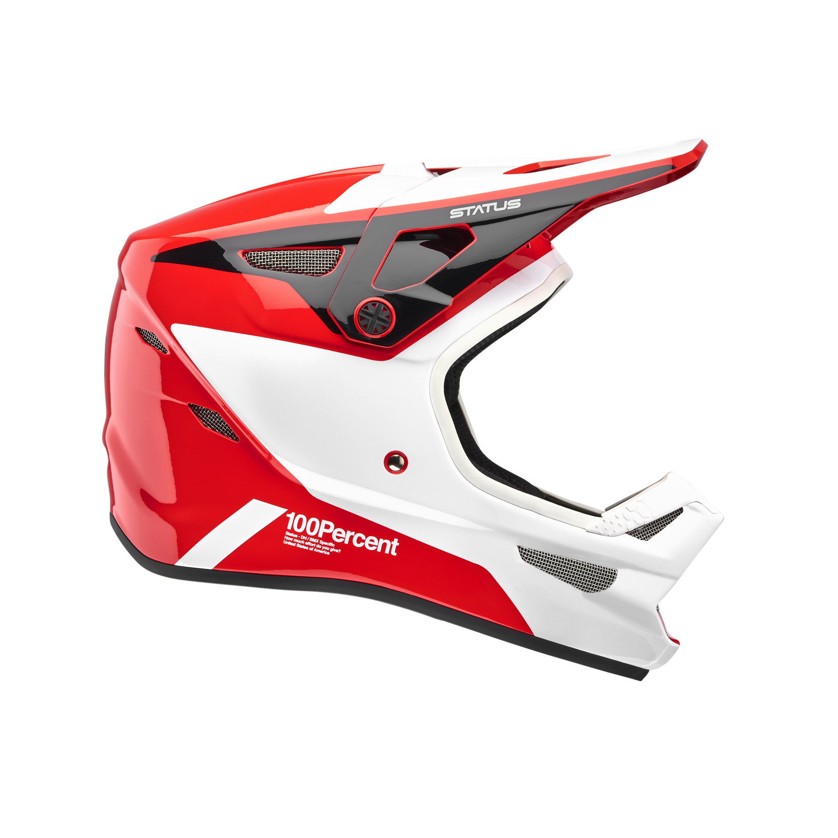 100 Percent 100% Status Youth Full Face Bike Helmet - Hellfire Red Head Protection