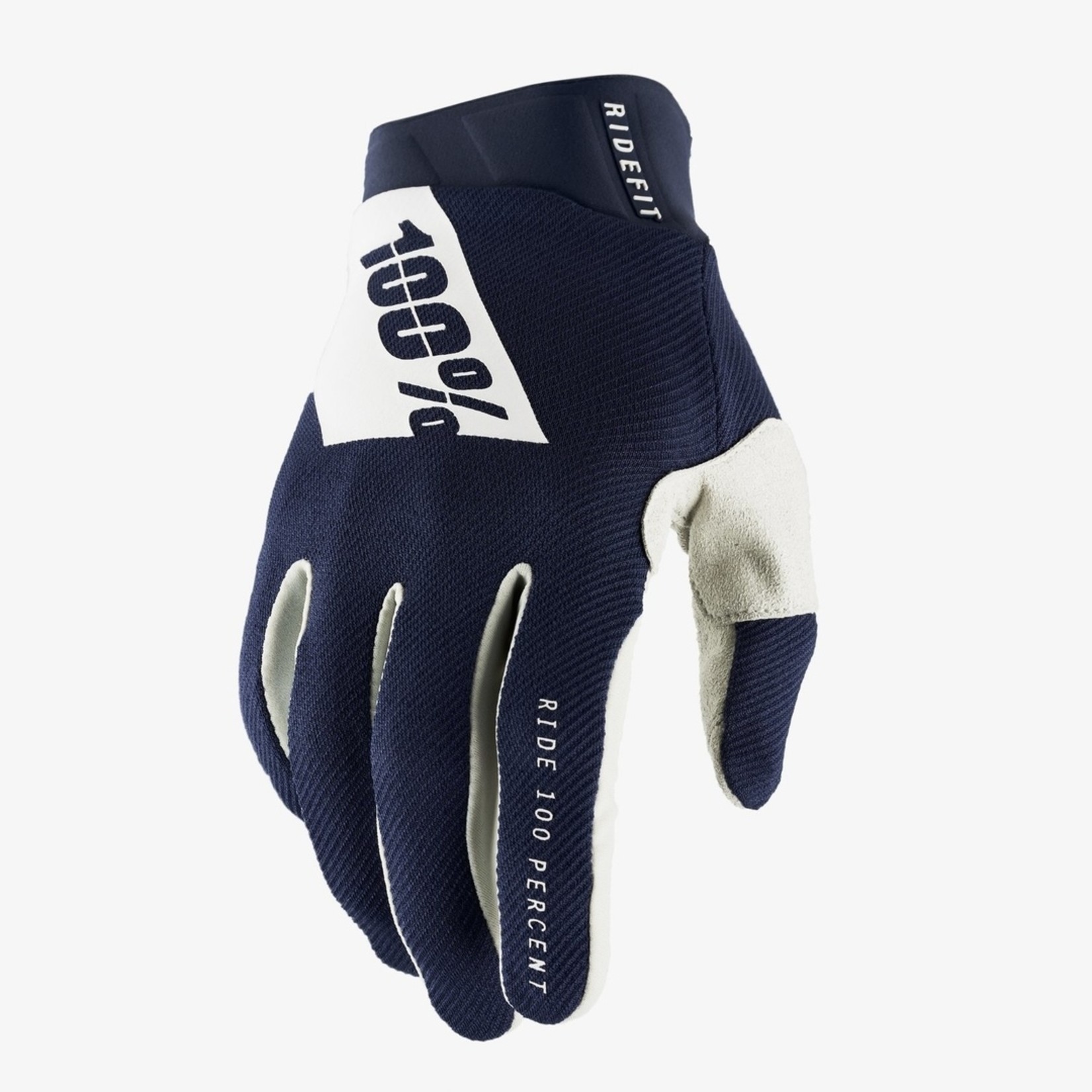 FE sports 100% Ridefit Adjustable TPR Cycling Gloves - Navy/White