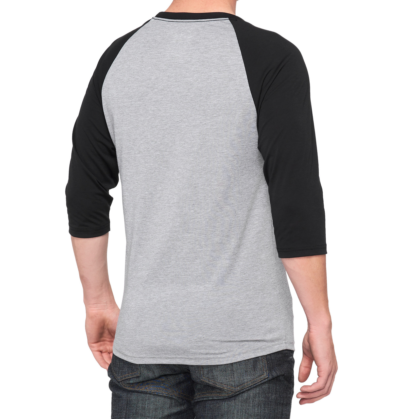 FE sports 100% Essential 3/4 Tech Tee Shirt - Grey/Black 100% Organic Cotton