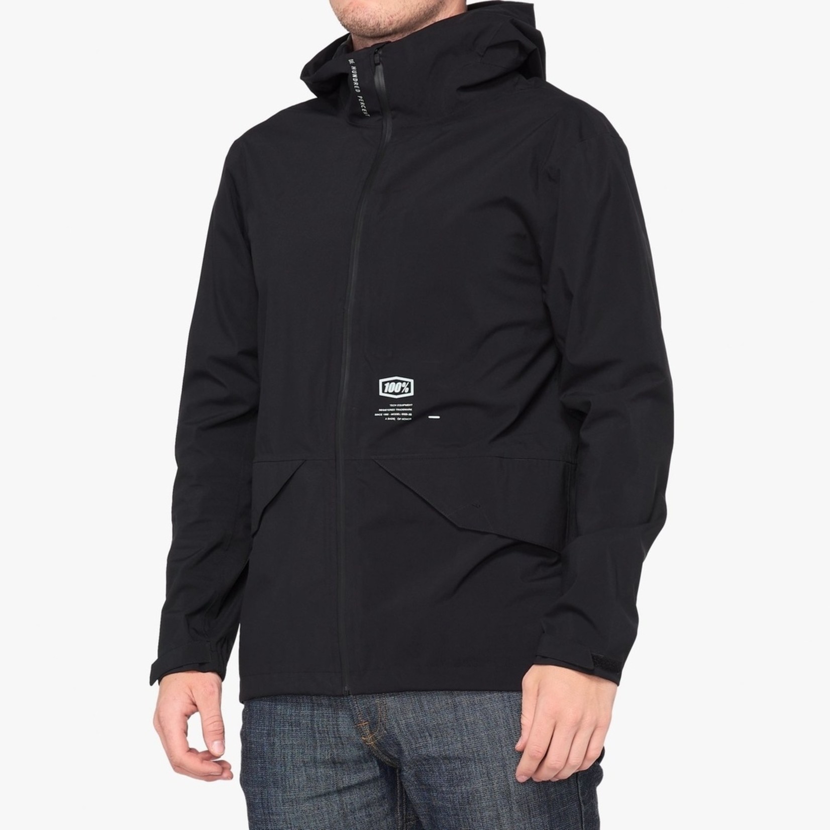 100 Percent 100% Hydromatic Waterproof Parka Jacket - Black 100% Polyester Waterproof