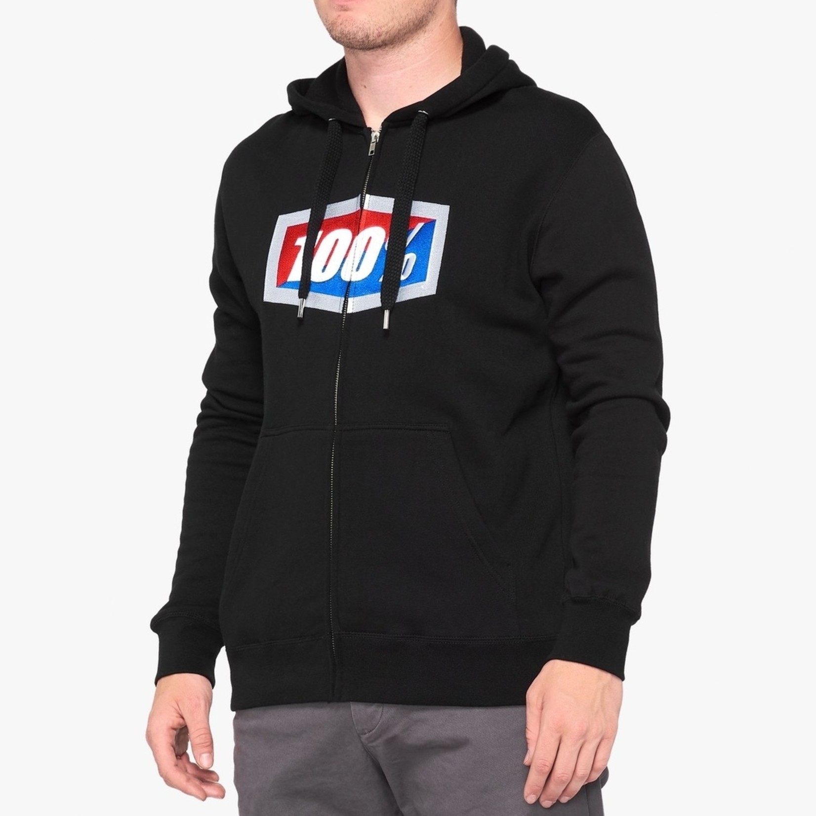 1 100% Official Hooded Zip Sweatshirt - Black