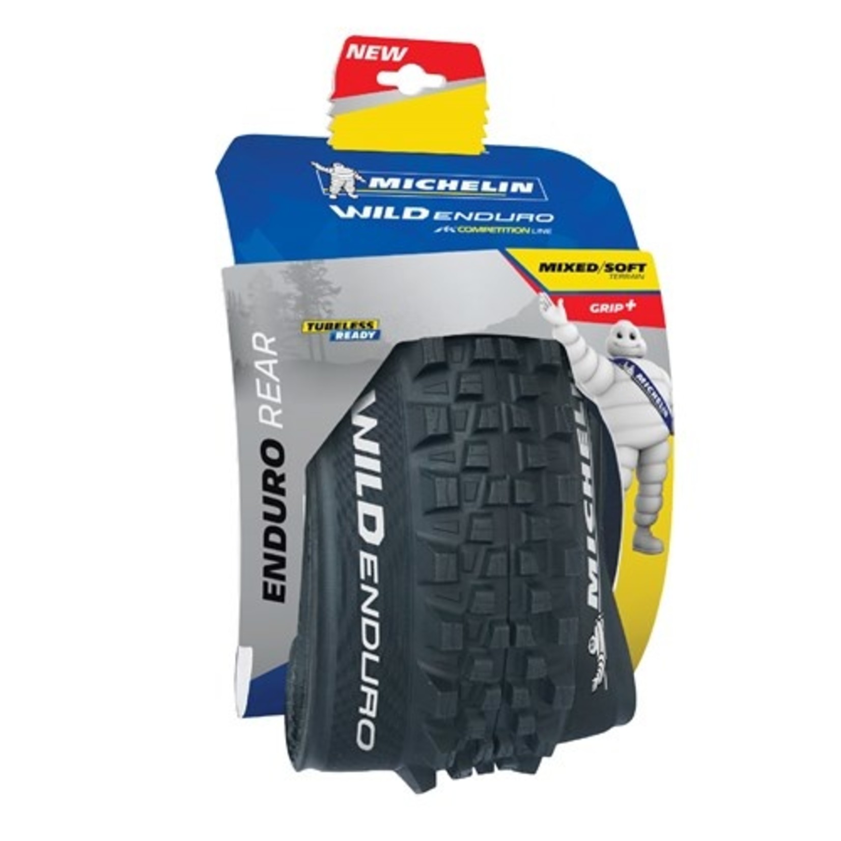 Michelin Michelin Bike Tyre - Wild Enduro Rear Gum-X3D - 27.5"x2.4" - Foldable - Pair