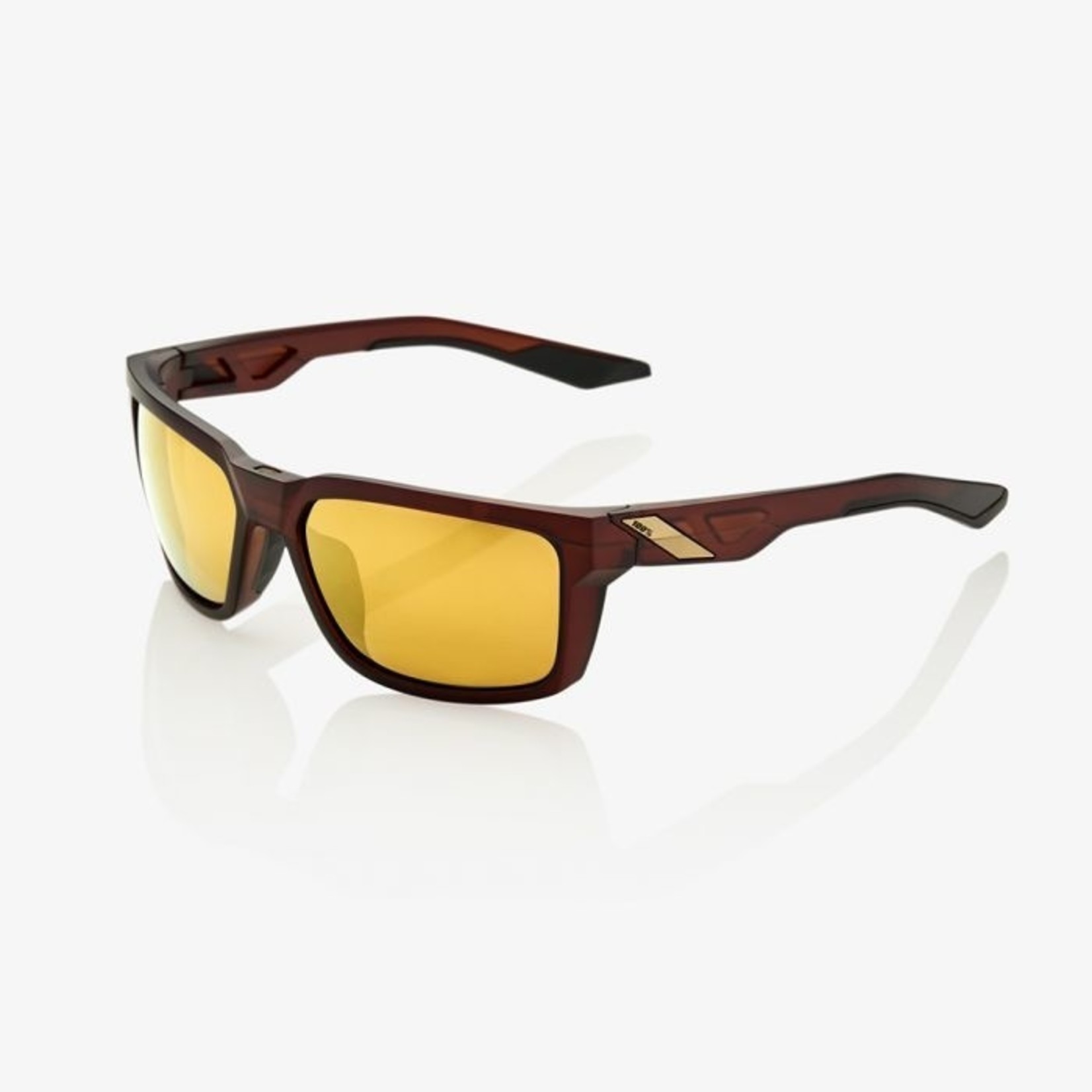100 Percent 100% Daze 100% UV Protection Bike Sunglasses Soft Tact Rootbeer - Flash Gold
