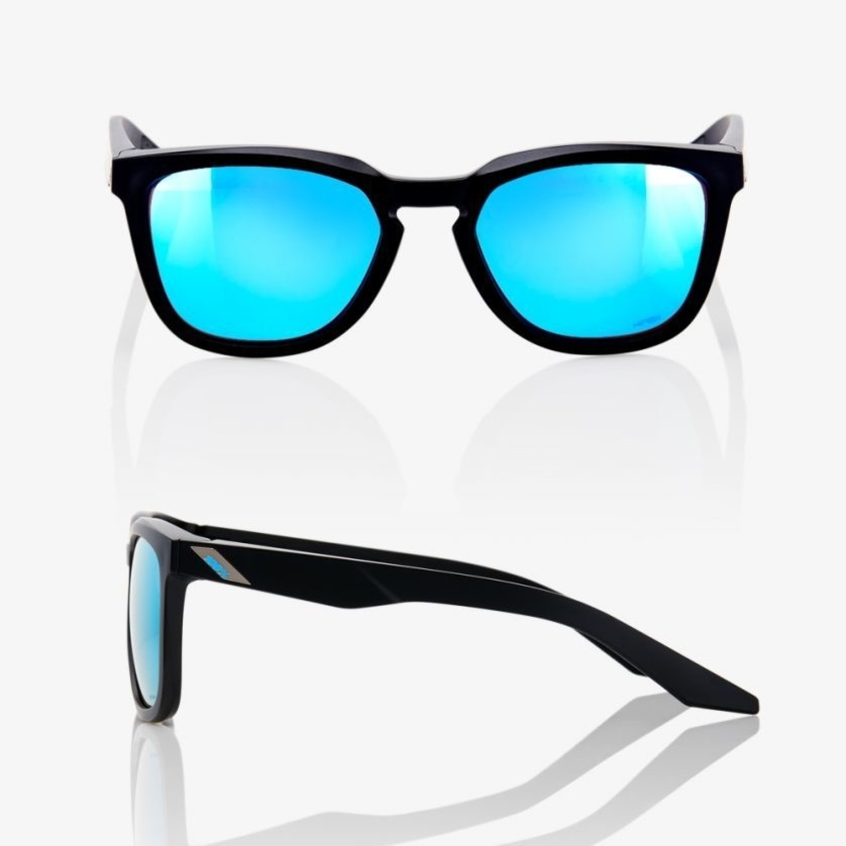 100 Percent 100% Hudson Bike Sunglasses Matte Black - Hiper Blue 100% UV protection (UV 400)