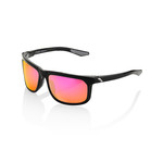 100 Percent 100% Hakan 100% UV Protection Bike Sunglasses Polished Black - Purple Mirror