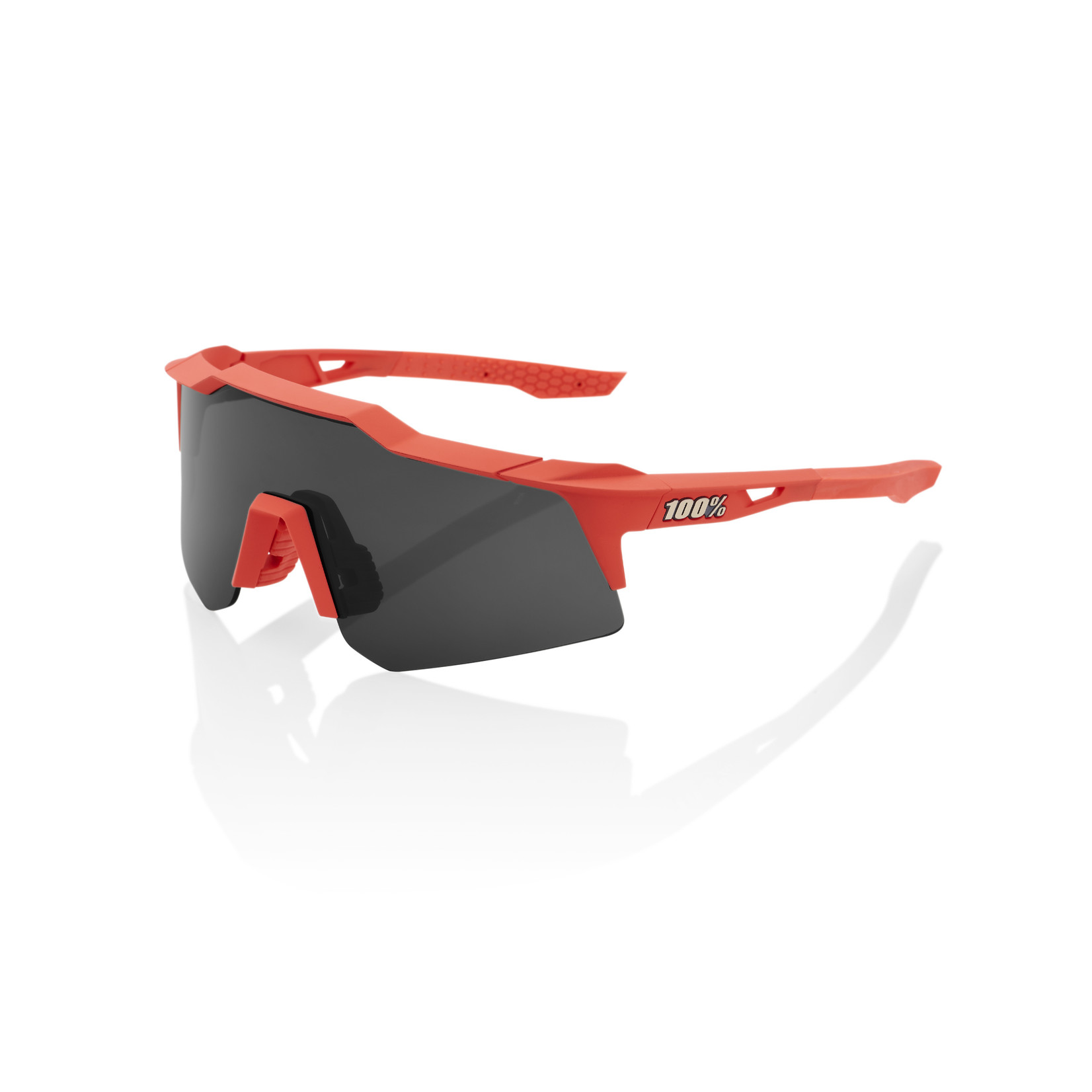 1 100% Speedcraft XS Bike Sunglasses Soft Tact Coral - Smoke