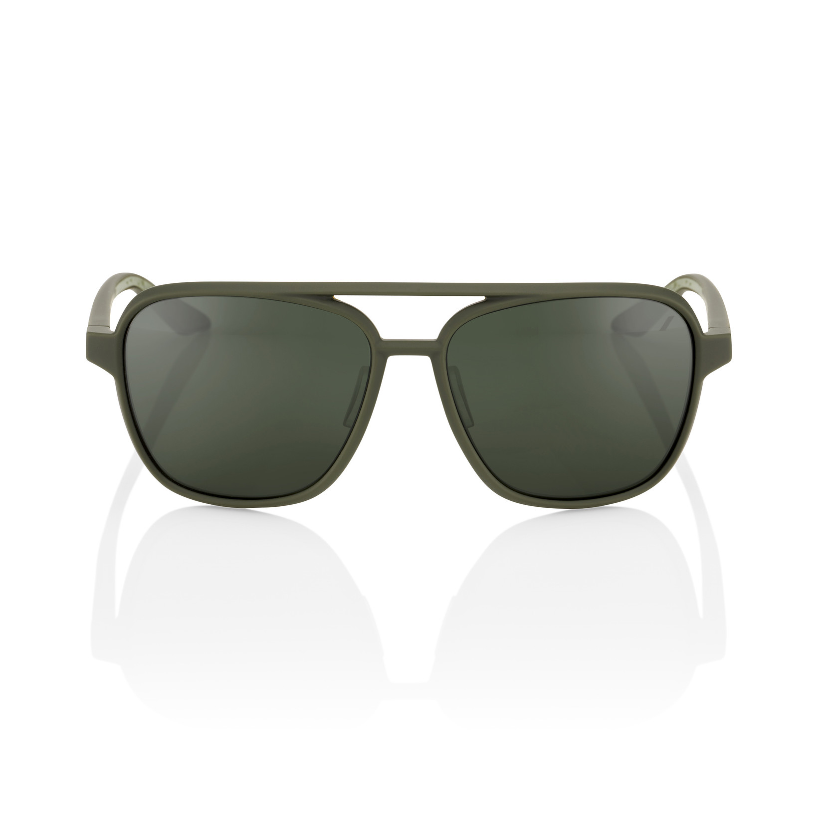 1 100% Kasia Sunglasses Soft Tact Army Green - Grey Green