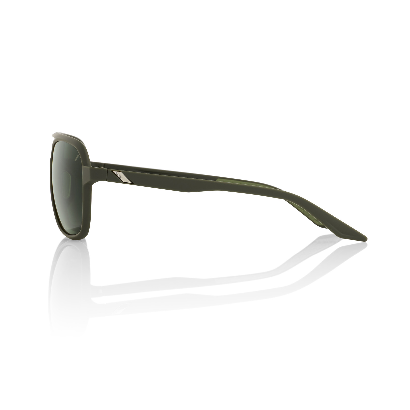 100 Percent 100% Kasia 100% UV Protection Sunglasses - Soft Tact Army Green - Grey Green