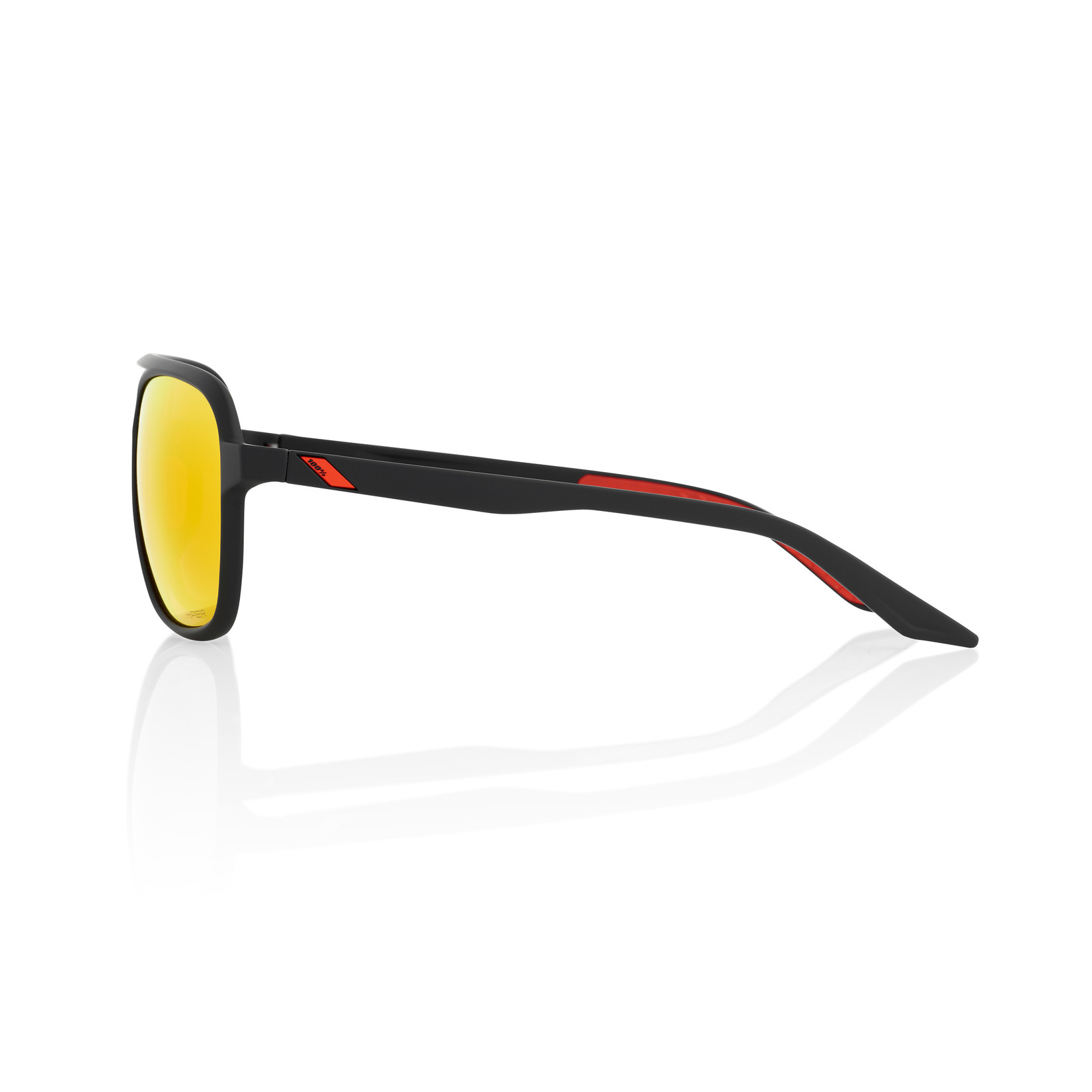 100 Percent 100% Kasia Sunglasses Soft Tact Black-Hiper Red Polycarbonate 100% UV Protection