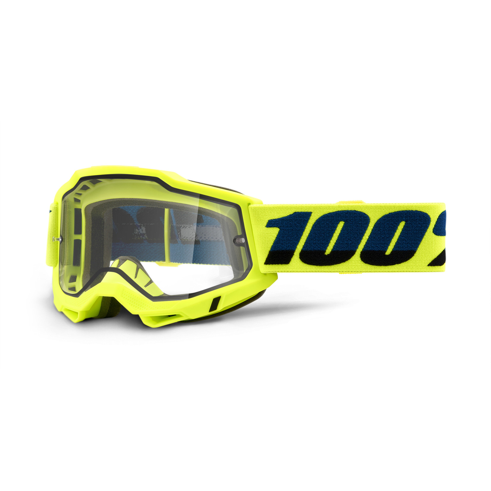 1 100% Accuri 2 Enduro Goggle Yellow - Clear Vented Dual Lens