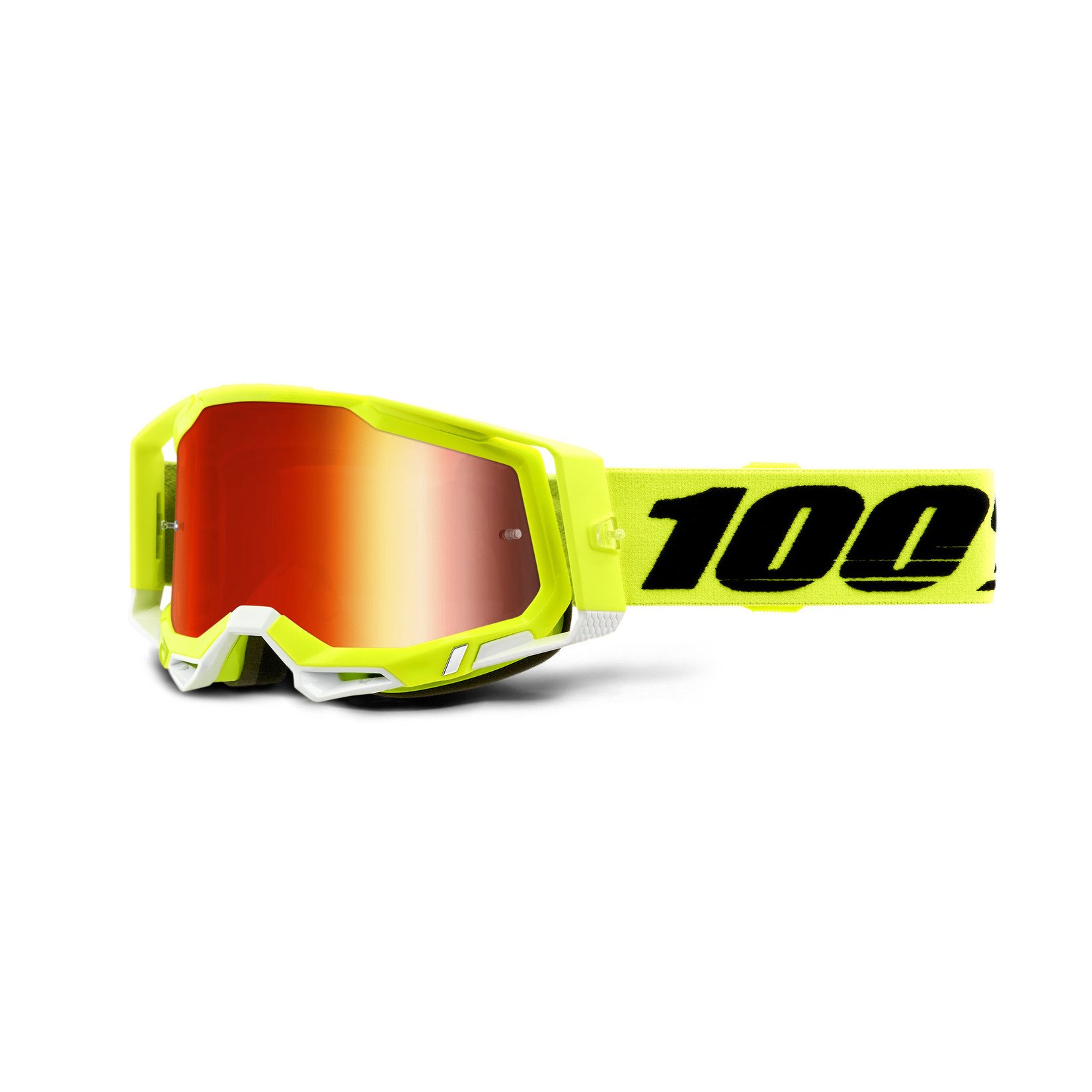 1 100% Racecraft 2 Goggle Yellow - Mirror Red
