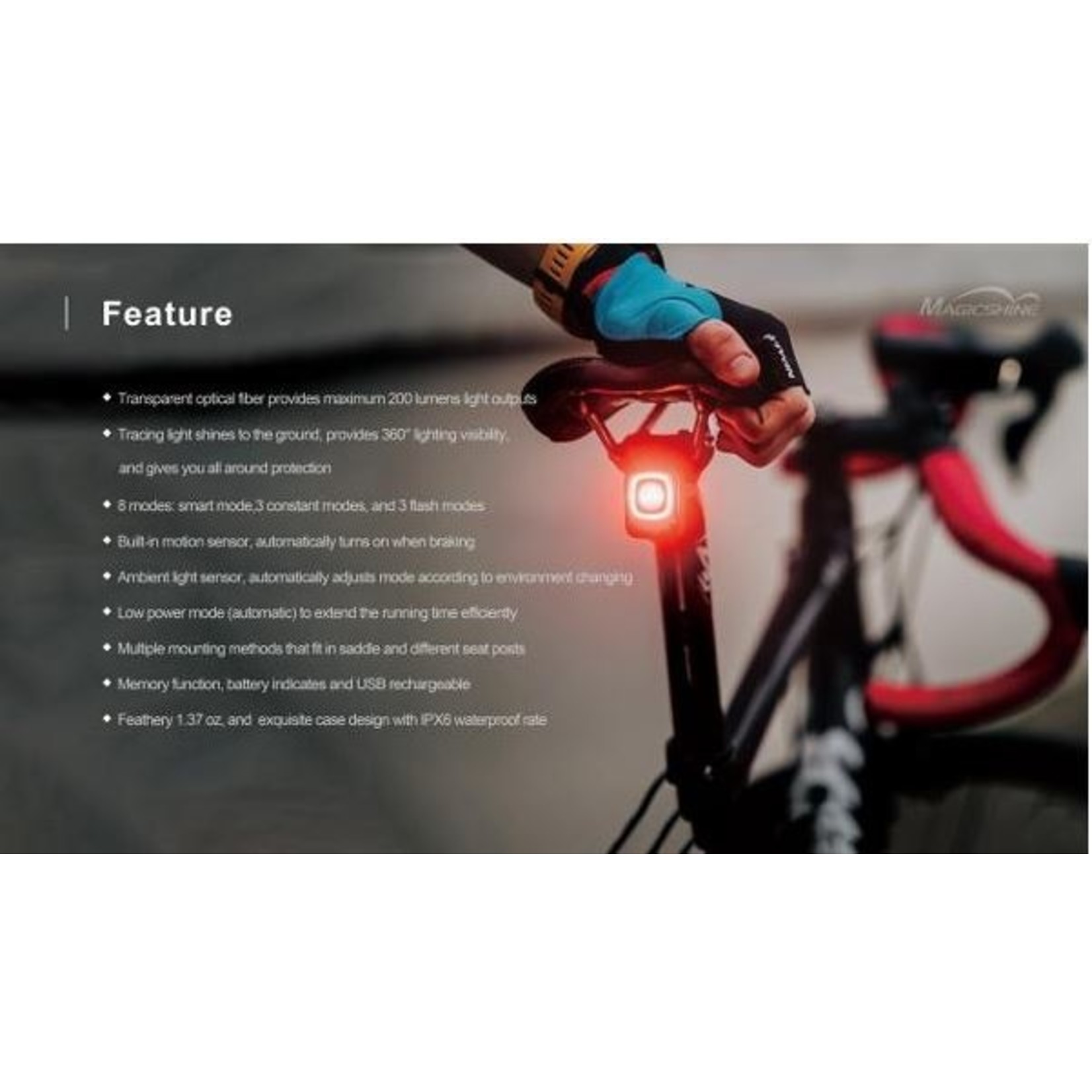 magicshine Magicshine Rear Bicycle Light USB - Seemee 200
