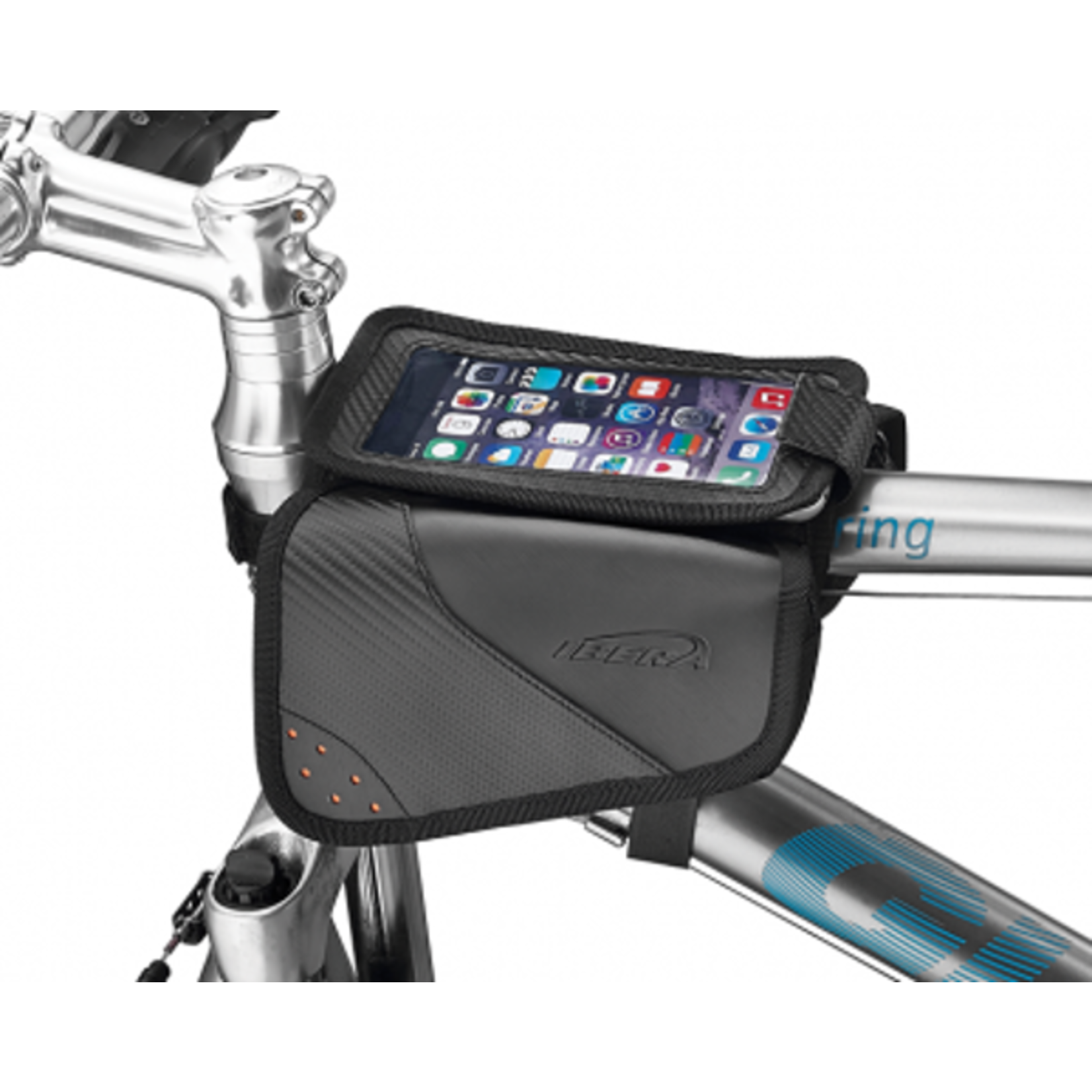 Ibera Ibera Bicycle Top Tube With Phone Sleeve & Mini Panniers Black Waterproof