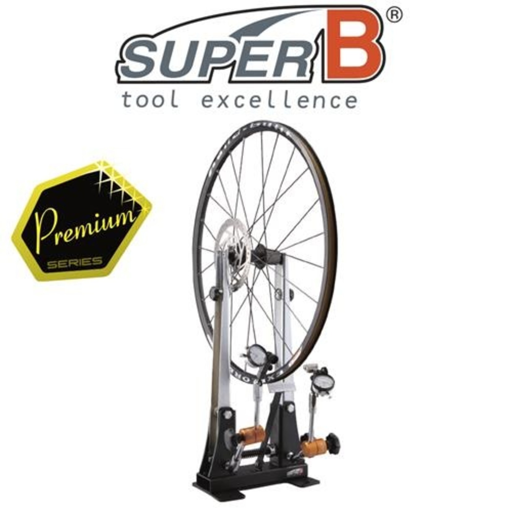 Super B SuperB Professional Wheel Truing Stand With Dial Indicator Bike Tool