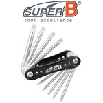 Super B SuperB 9 In 1 Torx 7 / 8 / 9 / 10 / 15 / 20 / 25 / 27 Folding Tool - Bike Tool