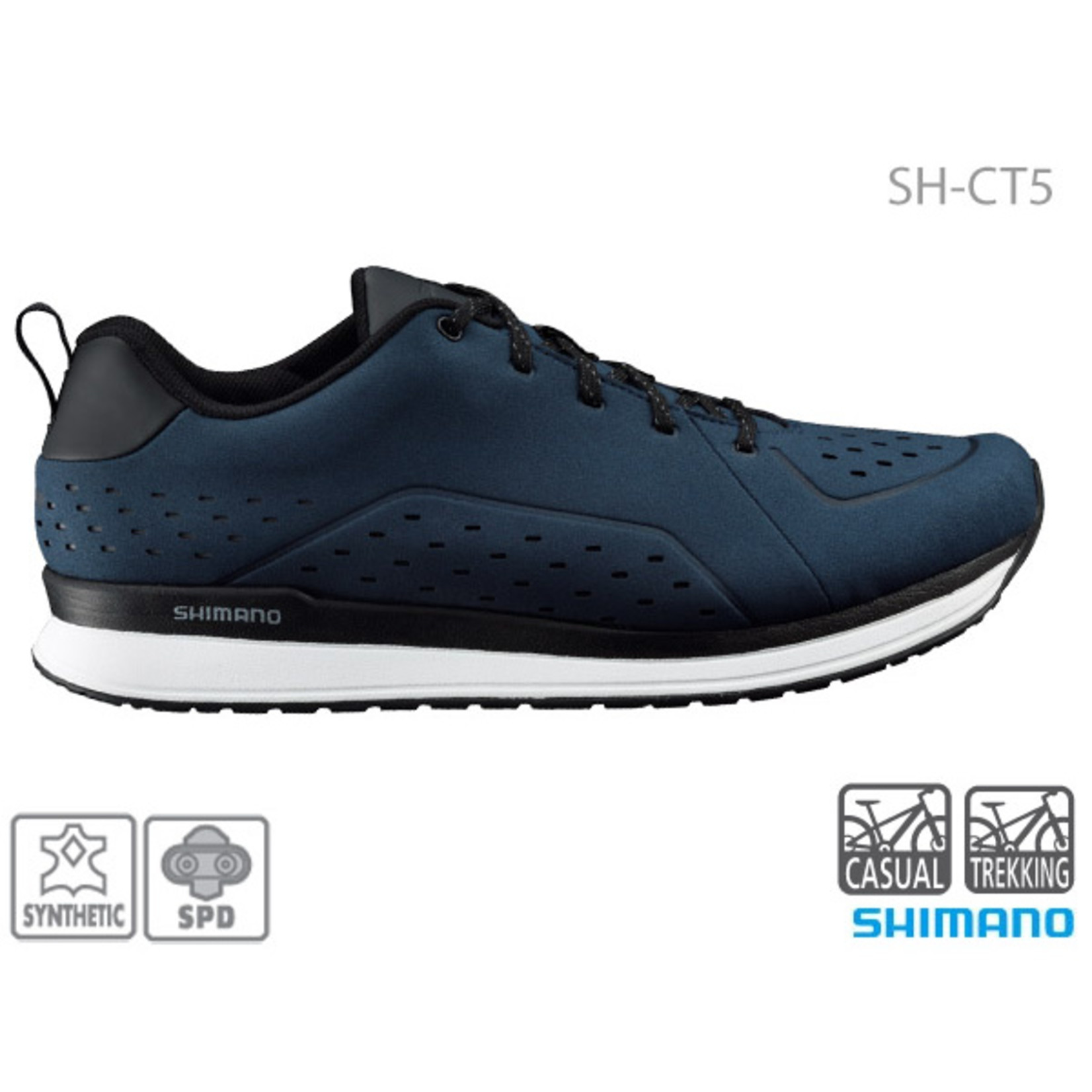 Shimano Shimano SH-CT500 SPD Comfort Shoes Synthetic- Black Easy Cleat Installation