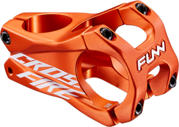 Funn Stem Crossfire 31.8mm 35mm 0 Rise Steer 1 1 8 Inch Orange St Kilda Cycles