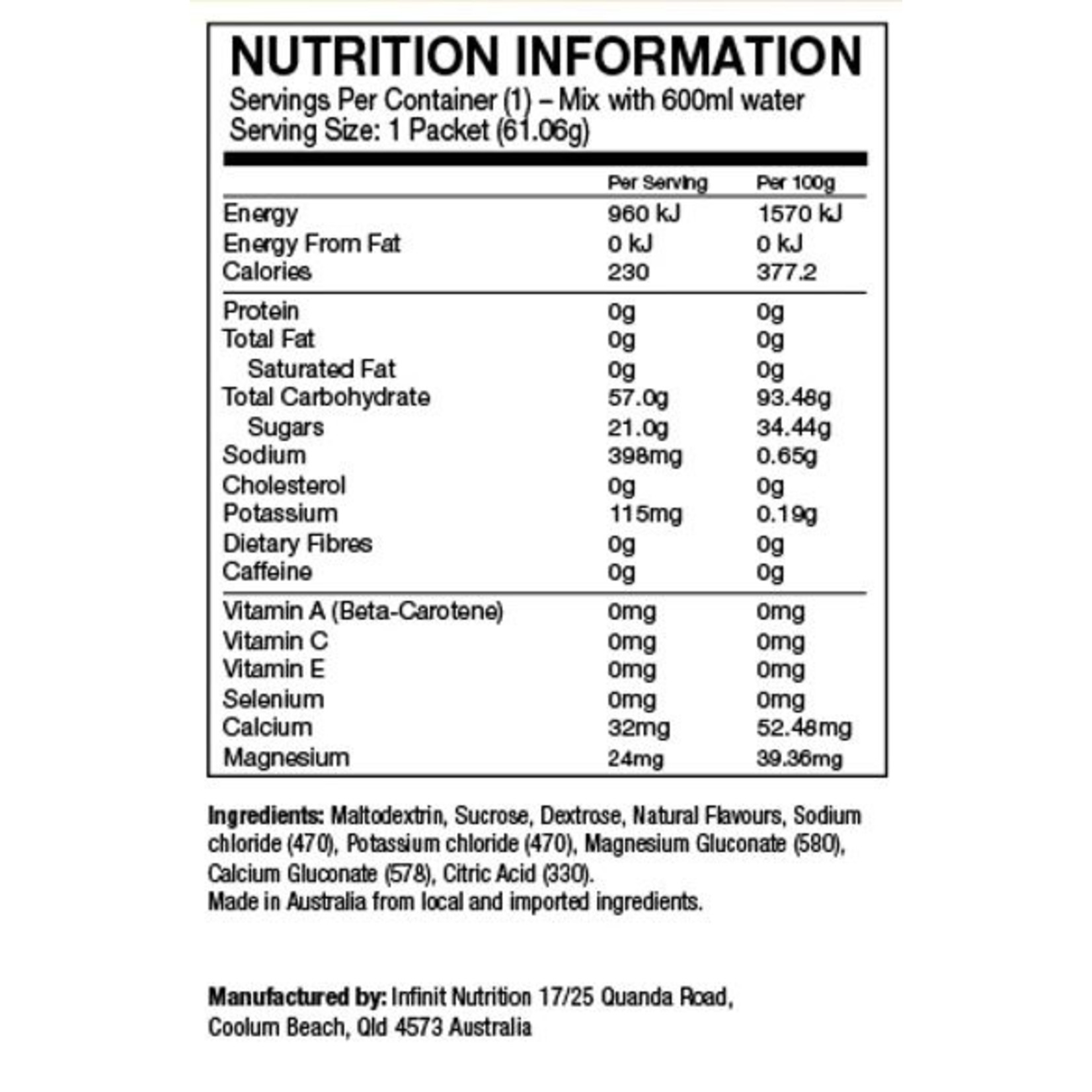 Infinit Nutrition- Speed-Bag (1.34Kg) Watermelon