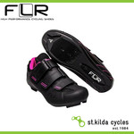 FLR FLR F-35-III Pro Road Shoes - R250 Outsole - Laces - Size 42 - Black - Pink