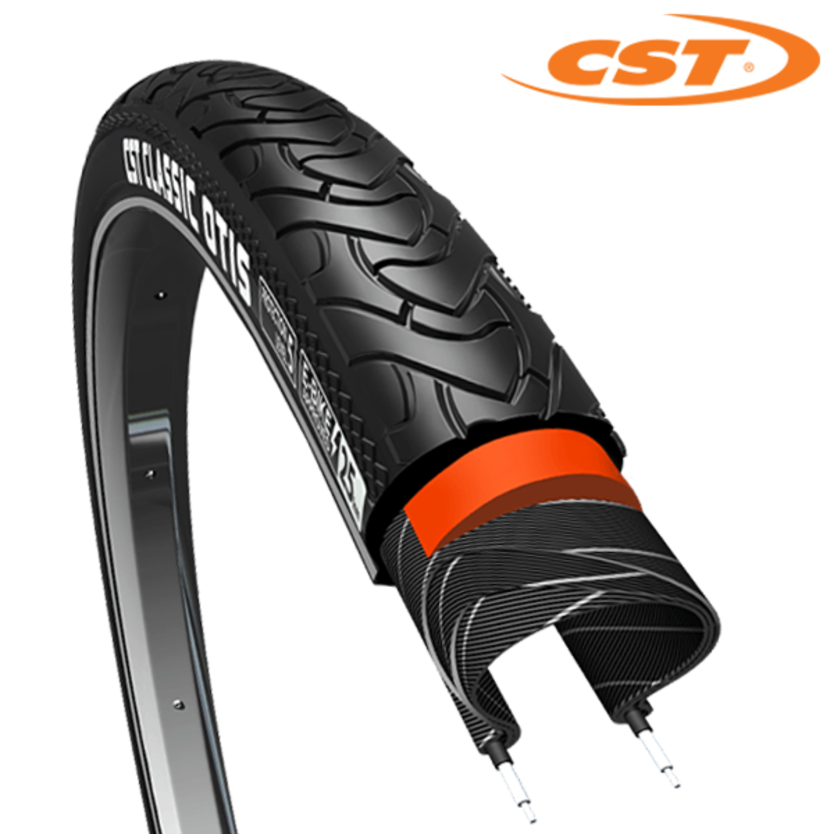 CST CST Bike Tyre 700 X 35 Hybrid - Classic Otis C177 - Puncture Resistant 3mm - Pair