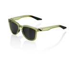 100% 100% HUDSON Sunglasses - Matte Trans Olive Slate - Black Mirror