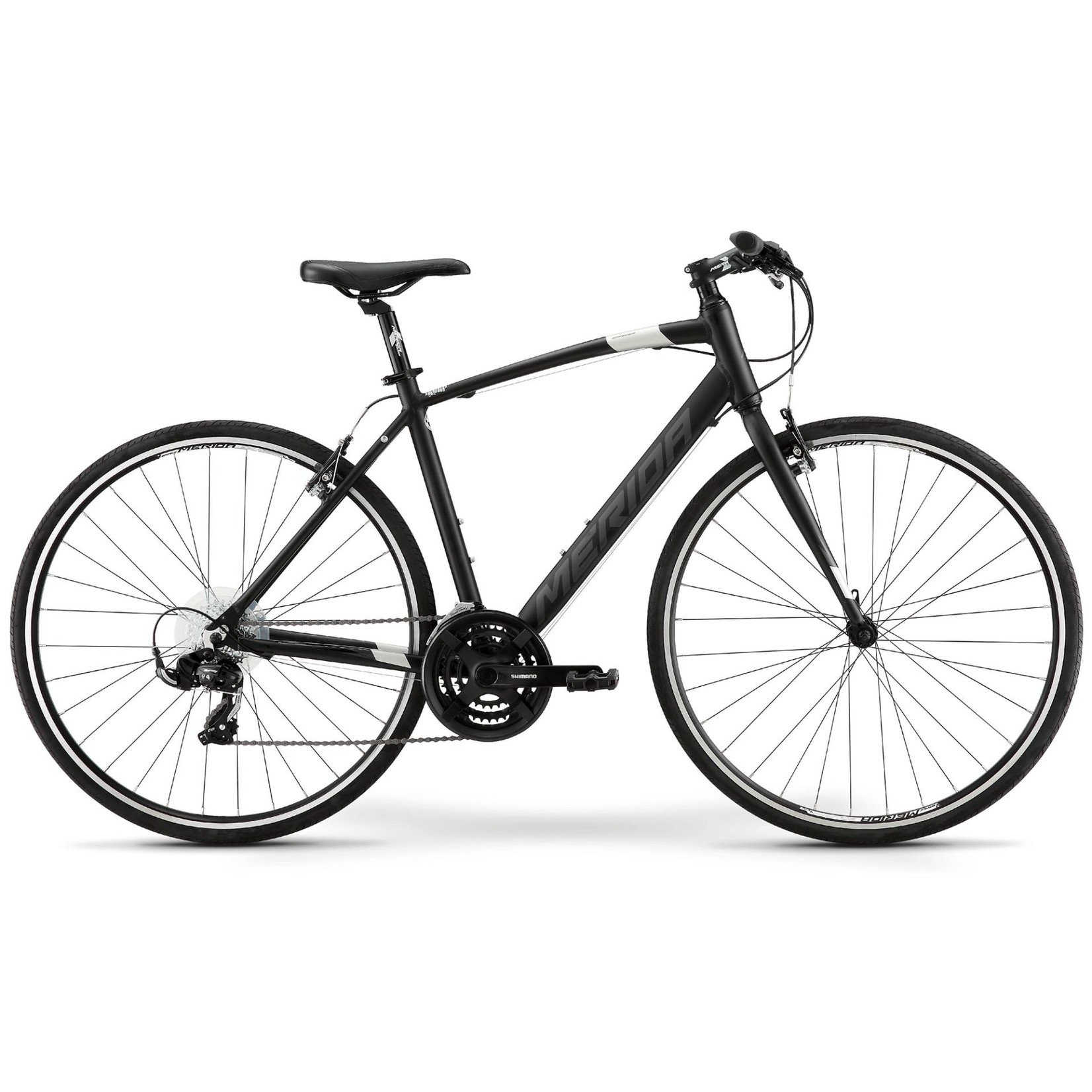 Merida Merida 2021 Speeder 10 V Flat Bar Road Bike - Matt Black(Silver) - X-Small