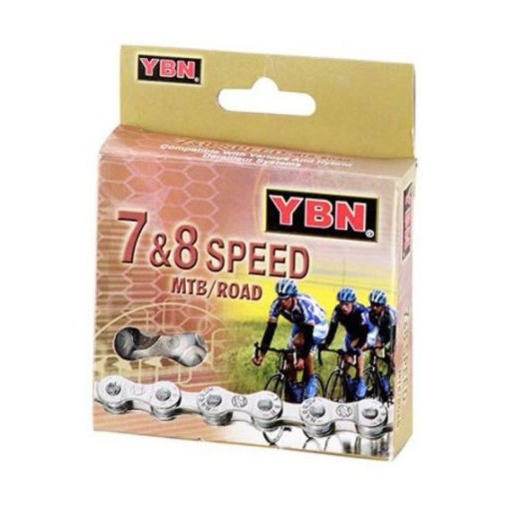 Yaban Yaban Bicycle Chain - 7 & 8 Speed - Ruster Buster - 1/2 X 3/32 X 116L Solid Pin