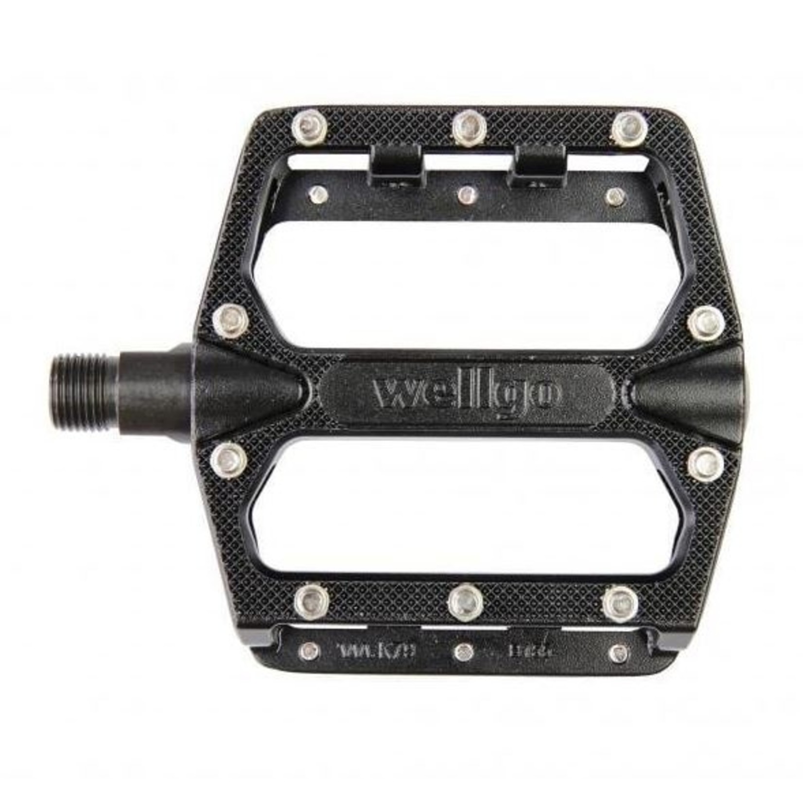 KWT KWT Bicycle QBP Alloy Pedal MTB Platform - 9/16 - Removable Pins - Black