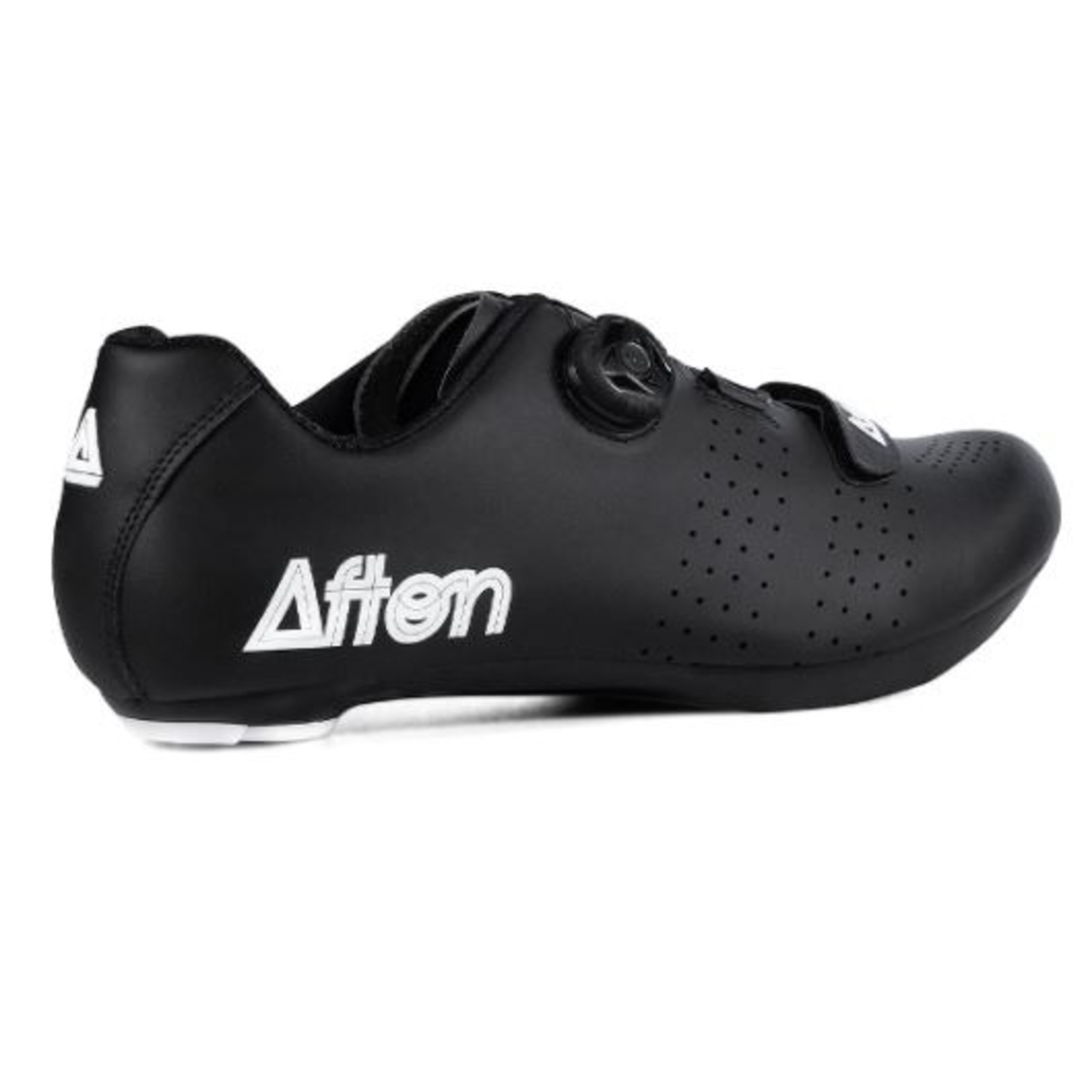 Afton Road Gravel Cycling Shoes - Royce  Leather- Black/White