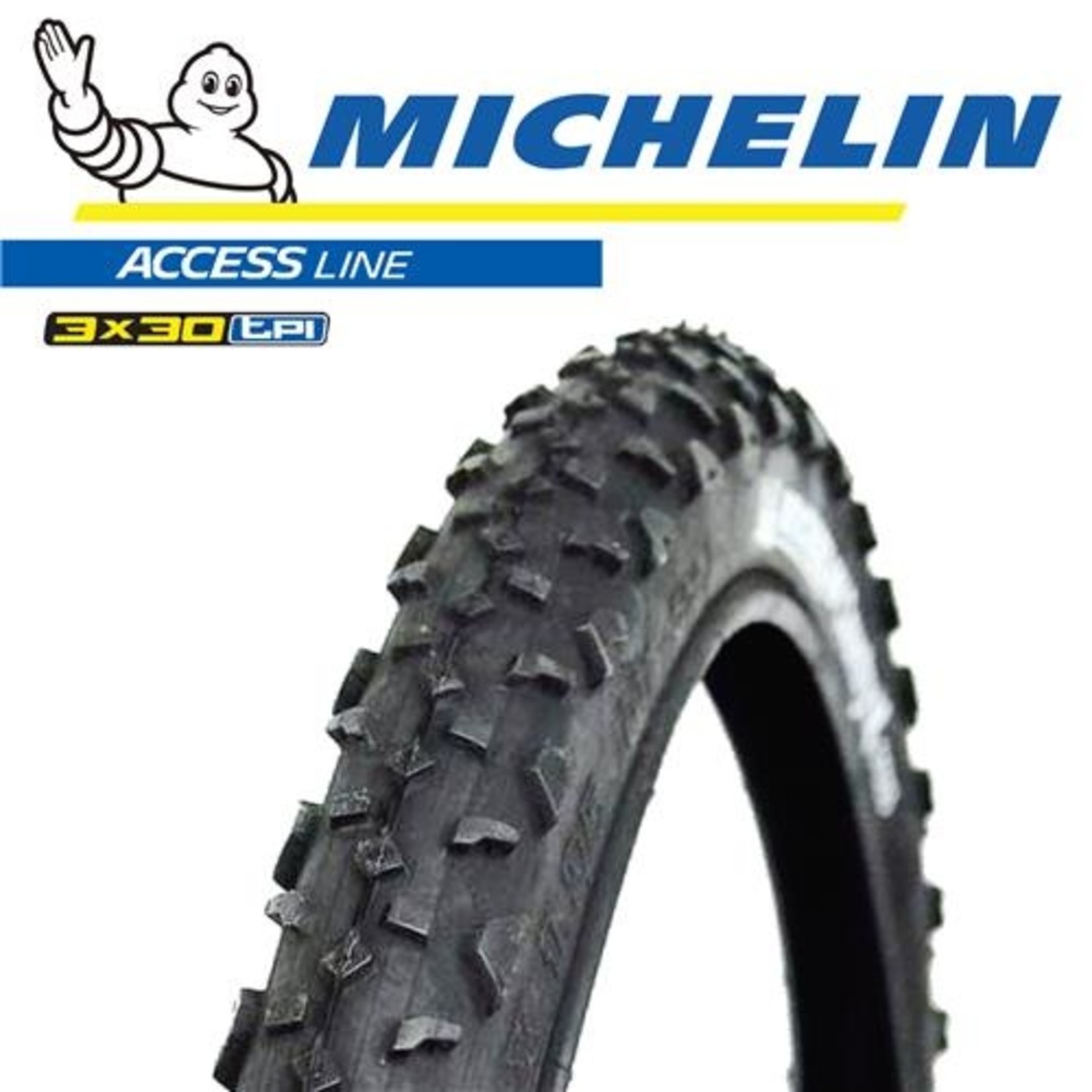 Michelin Michelin Bike Tyre - Country Cross - 26"x1.95" - Wire - Bicycle Tyre - Pair